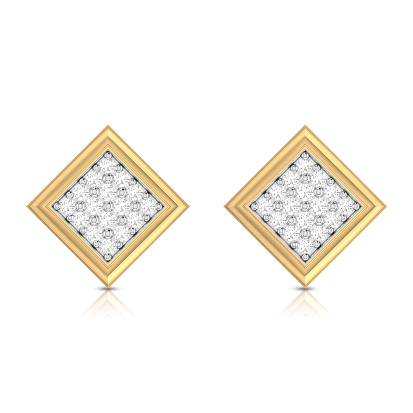 Gold Diamond Earrings for Women in 18 Karat Yellow Gold by Fiona Diamonds