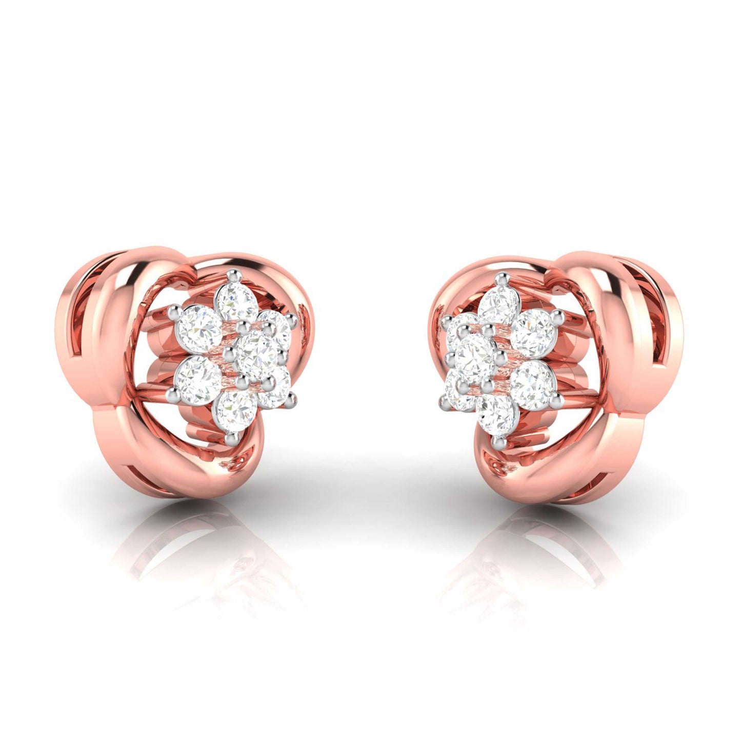 Load image into Gallery viewer, Earrings flower design Emergente Lab Grown Diamond Earrings Fiona Diamonds
