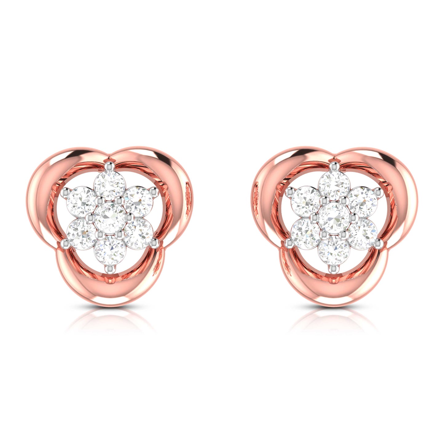 Load image into Gallery viewer, Earrings flower design Emergente Lab Grown Diamond Earrings Fiona Diamonds
