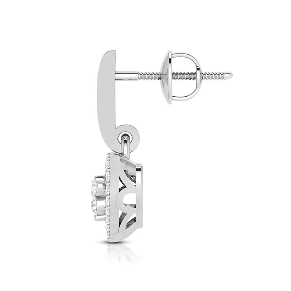 Heart shape earrings design Hanging Lab Grown Diamond Earrings Fiona Diamonds