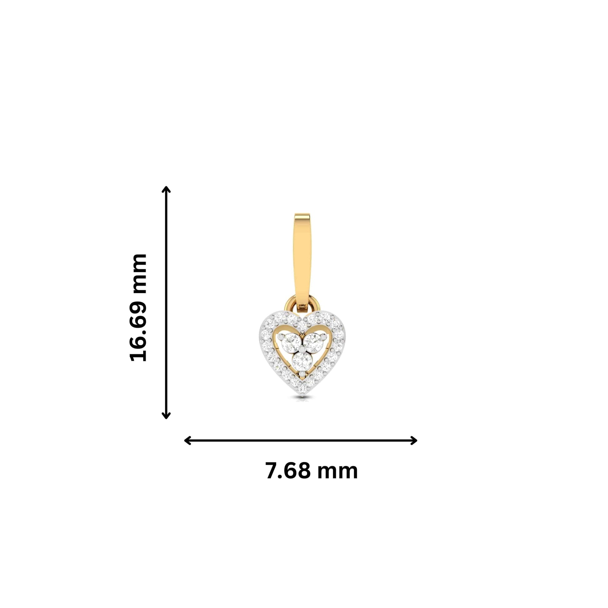 Heart shape earrings design Hanging Lab Grown Diamond Earrings Fiona Diamonds
