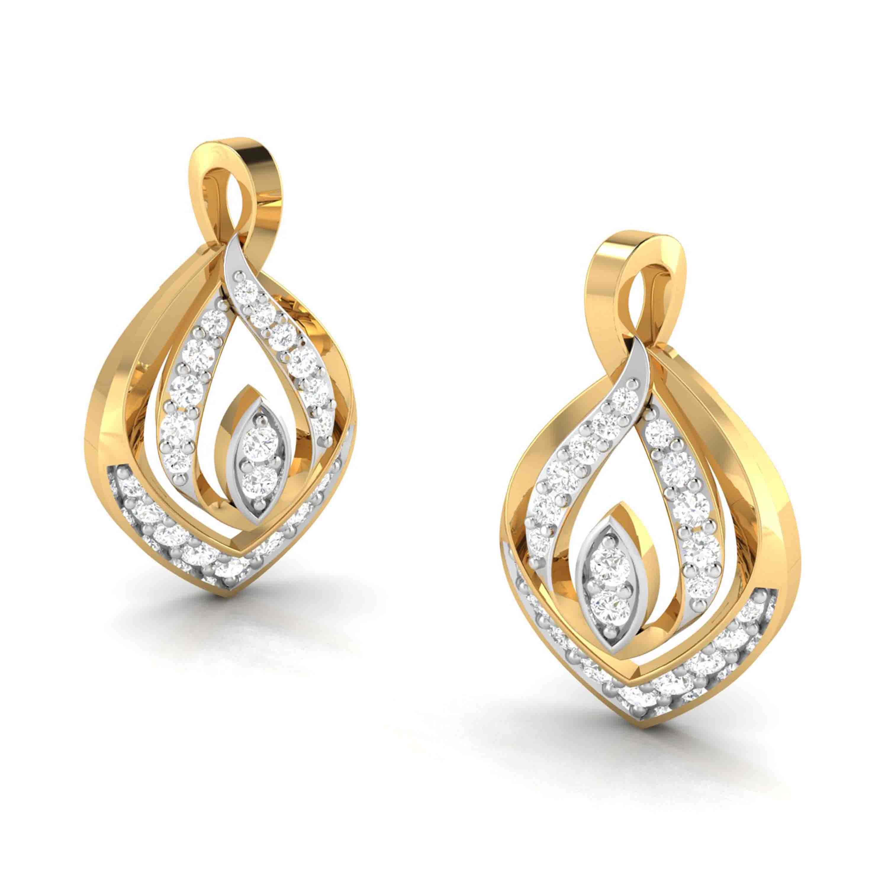 Latest earrings design Bearing Lab Grown Diamond Earrings Fiona Diamonds