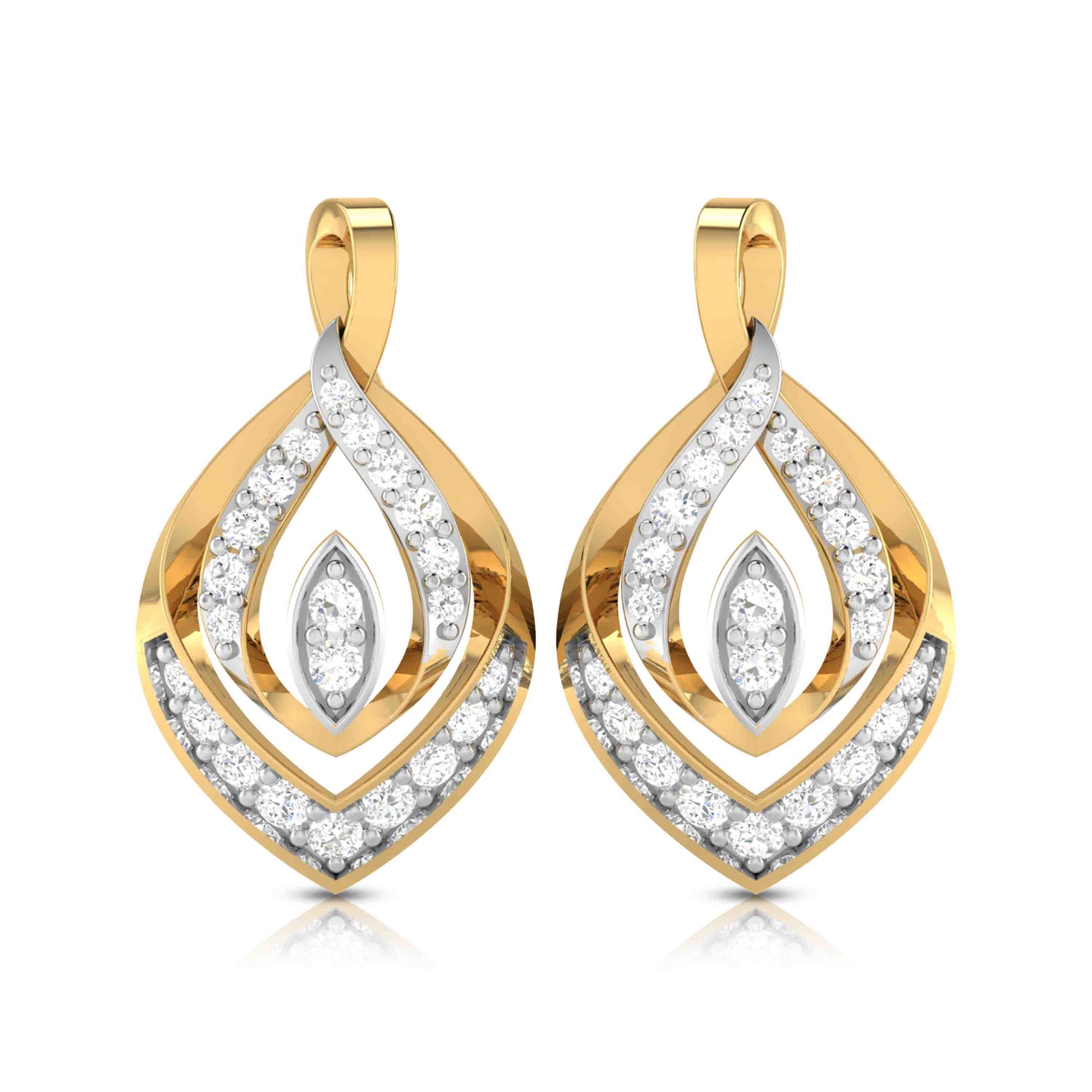 Latest earrings design Bearing Lab Grown Diamond Earrings Fiona Diamonds