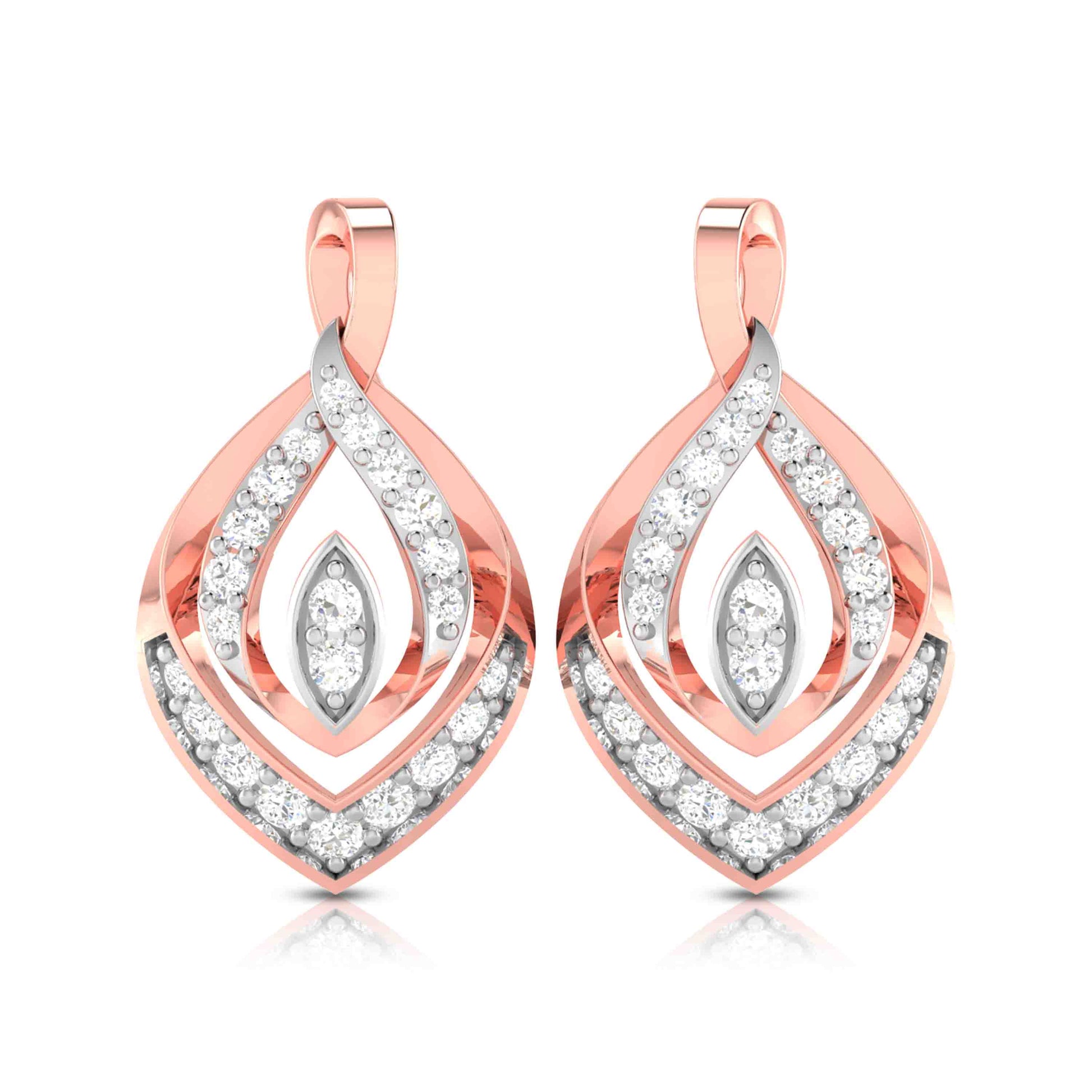 Latest earrings design Bearing Lab Grown Diamond Earrings Fiona Diamonds