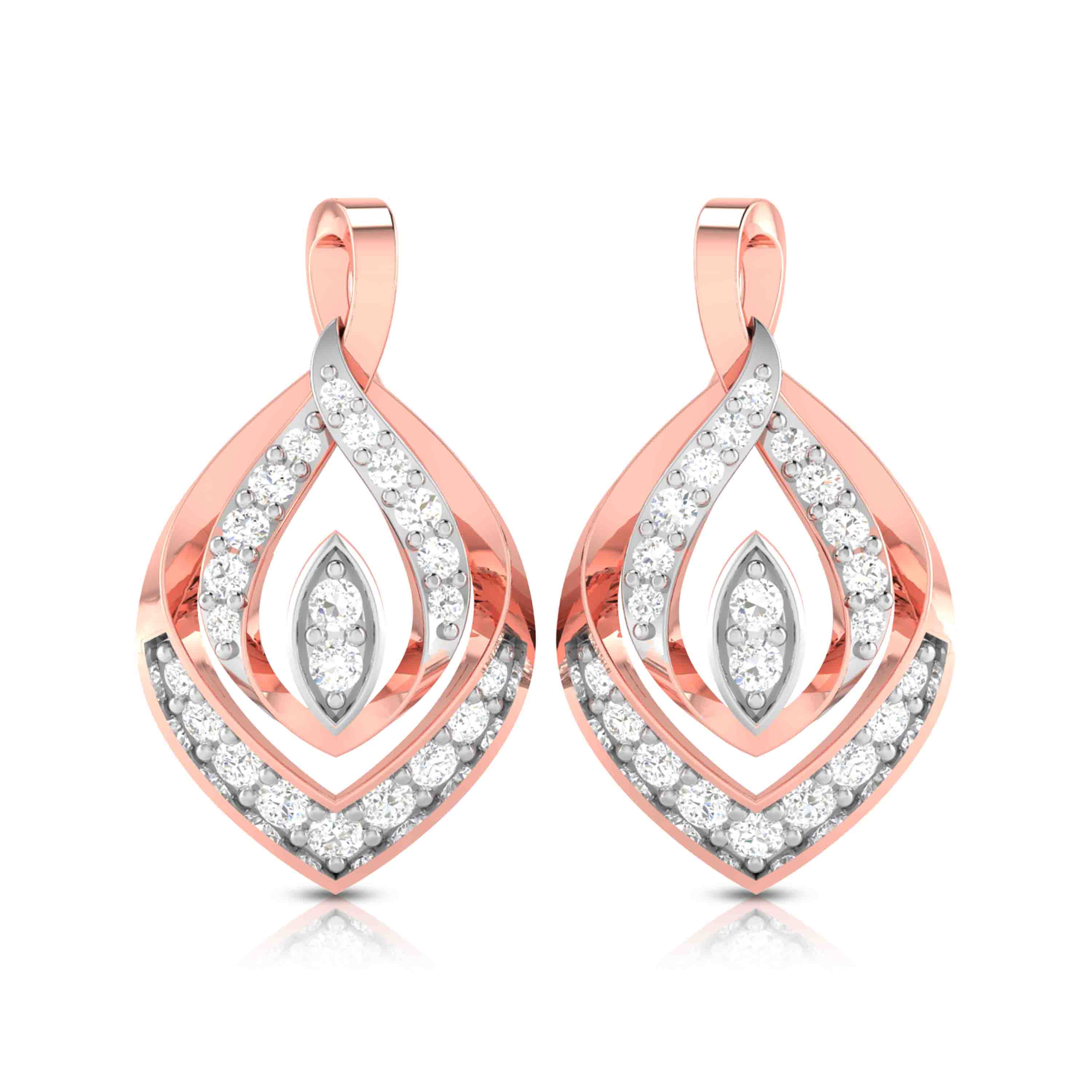 Latest earrings design Bearing Lab Grown Diamond Earrings Fiona Diamonds