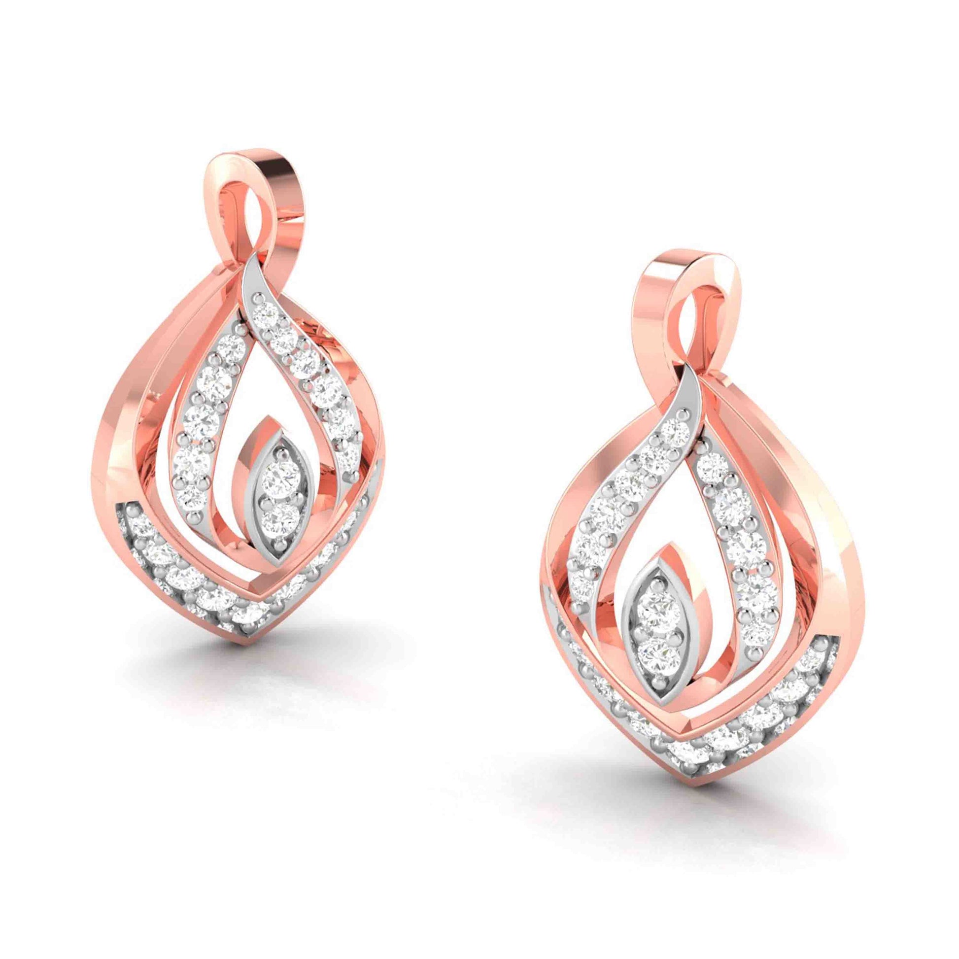 Latest earrings design Bearing Lab Grown Diamond Earrings Fiona Diamonds