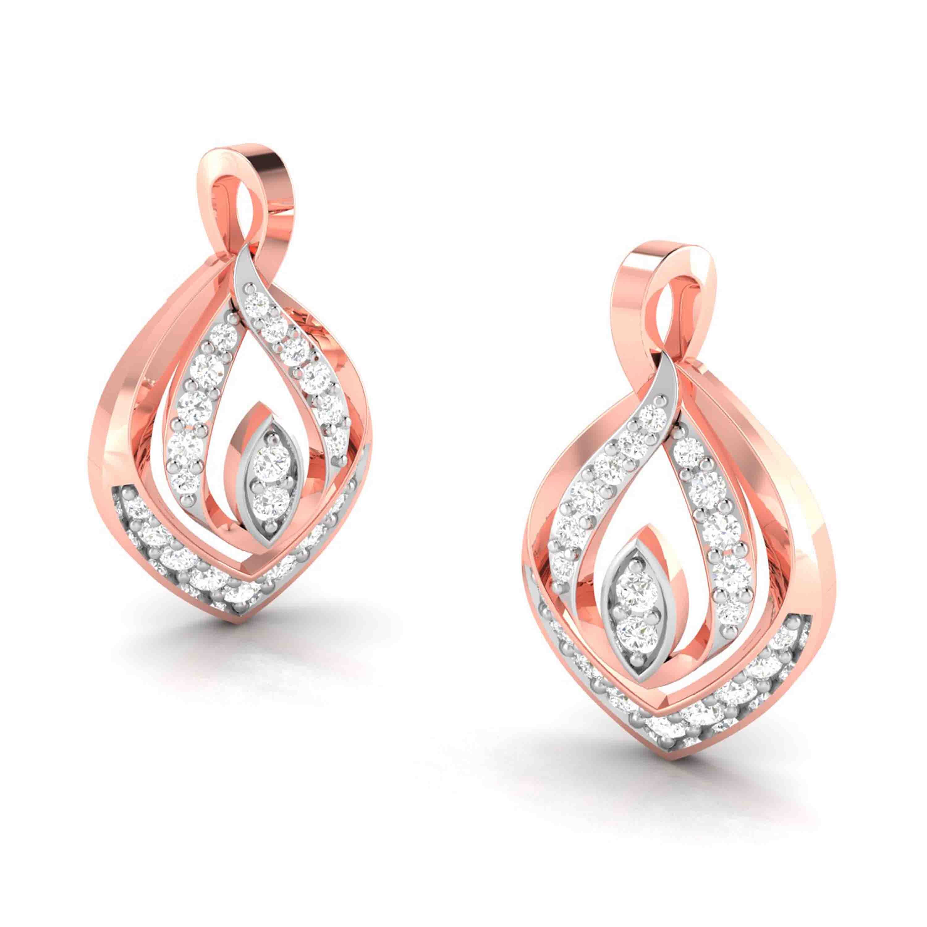Latest earrings design Bearing Lab Grown Diamond Earrings Fiona Diamonds