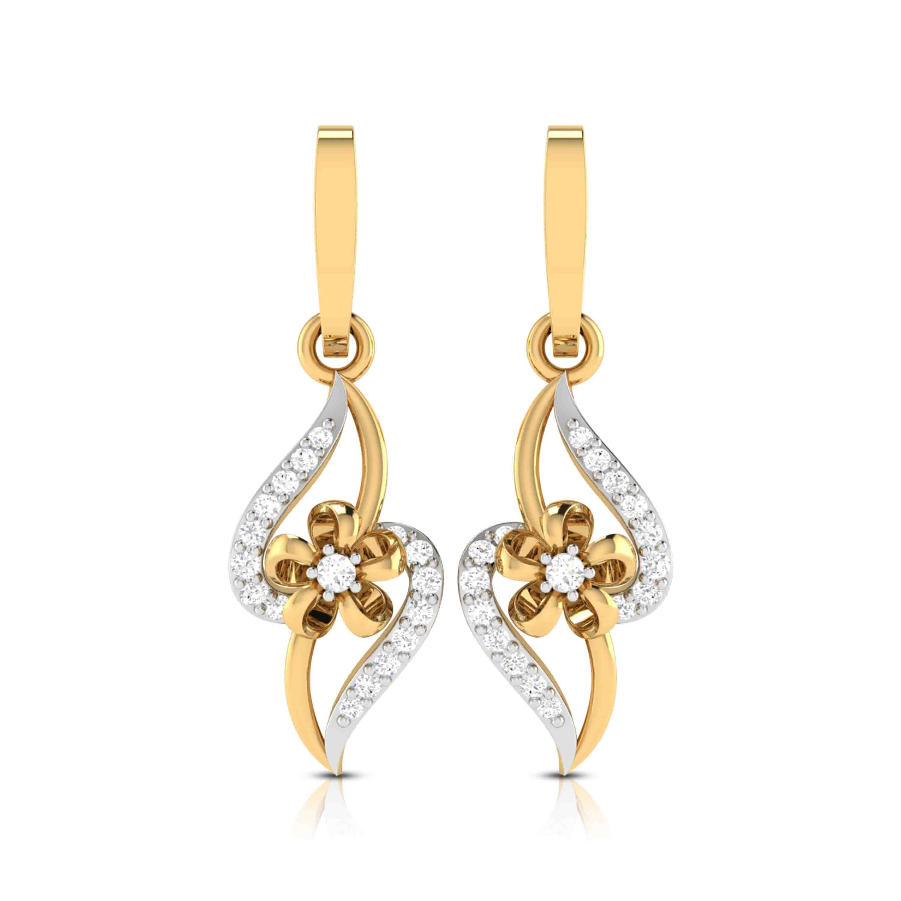 Daily wear earrings design Wallis Lab Grown Diamond Earrings Fiona Diamonds
