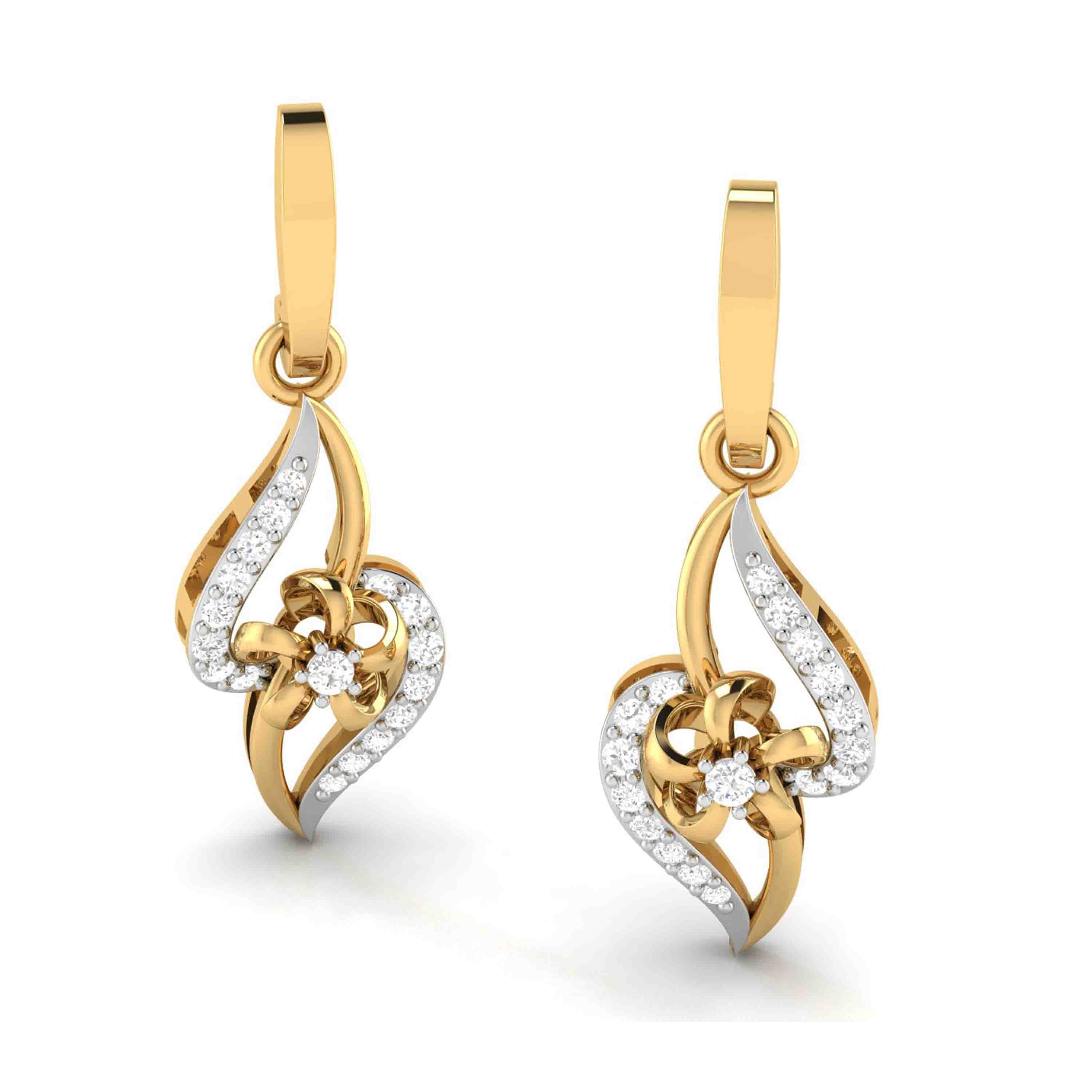 Daily wear earrings design Wallis Lab Grown Diamond Earrings Fiona Diamonds