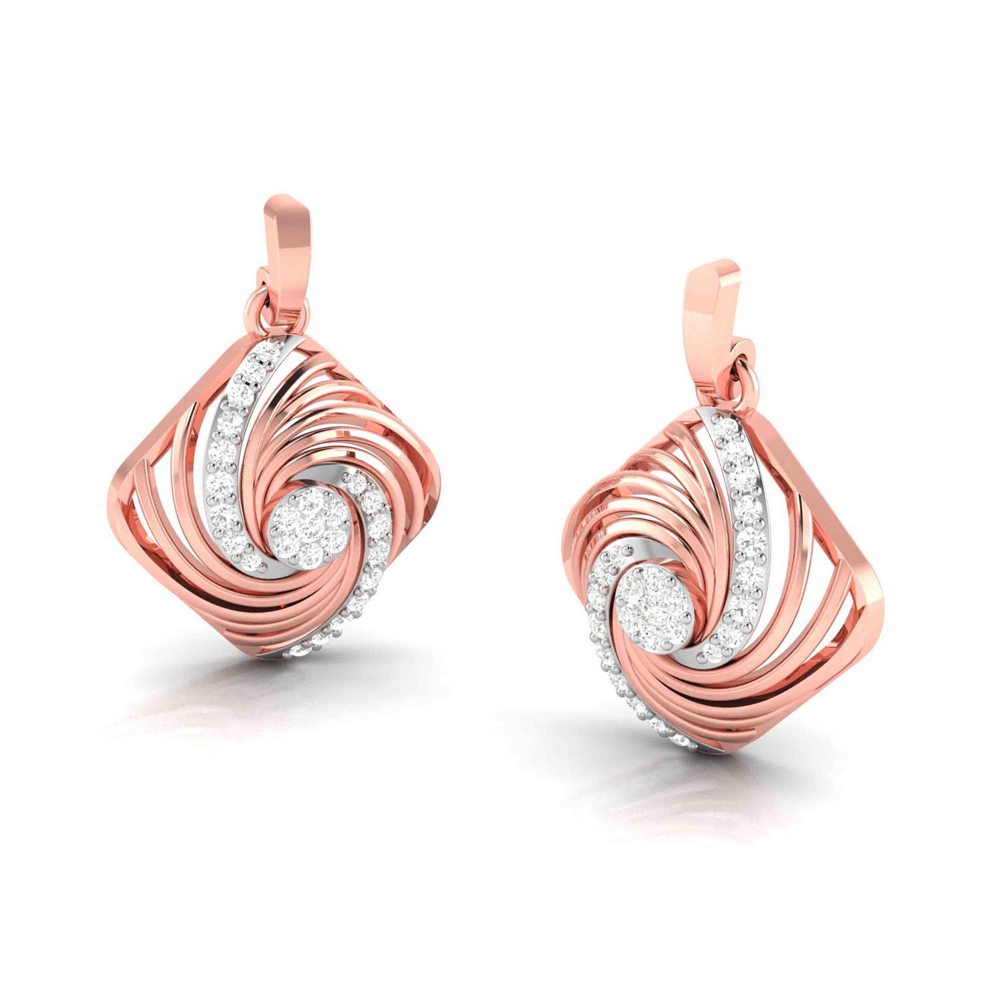 Latest earrings design Bronze Lab Grown Diamond  Earrings Fiona Diamonds