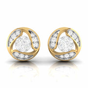 Round shape earrings design Umfero Lab Grown Diamond Earrings Fiona Diamonds