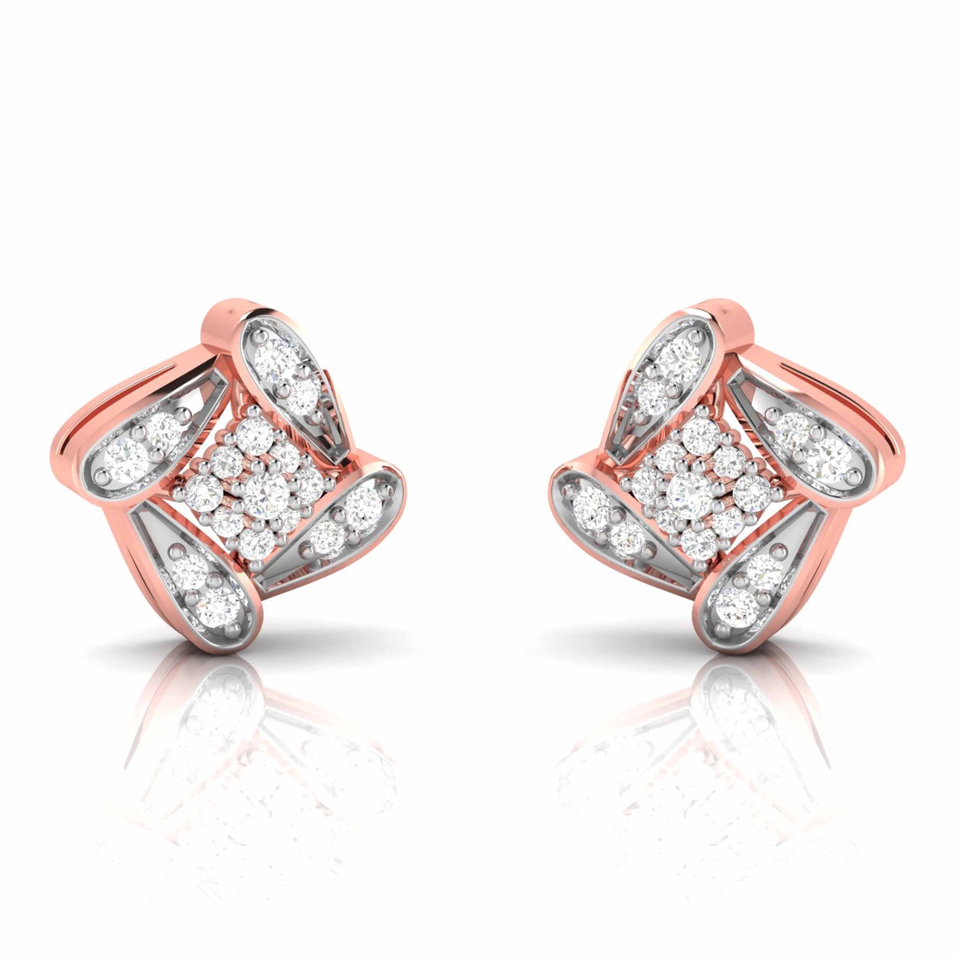 Party wear earrings design Latica Lab Grown Diamond Earrings Fiona Diamonds