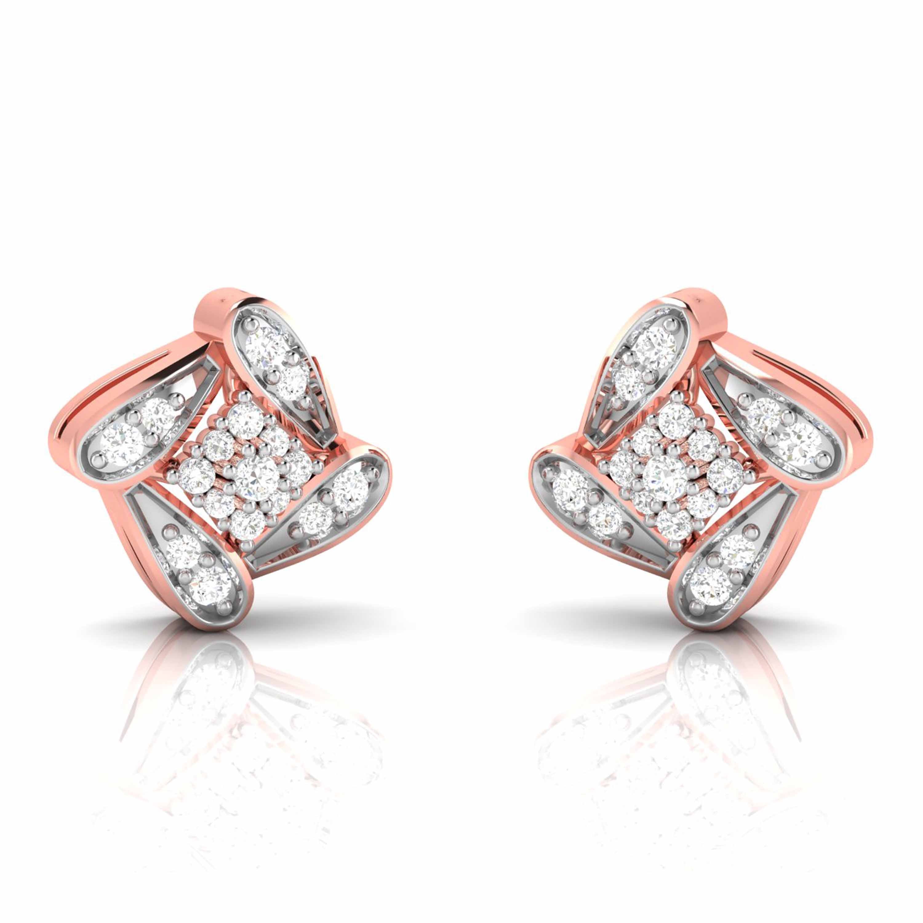 Party wear earrings design Latica Lab Grown Diamond Earrings Fiona Diamonds
