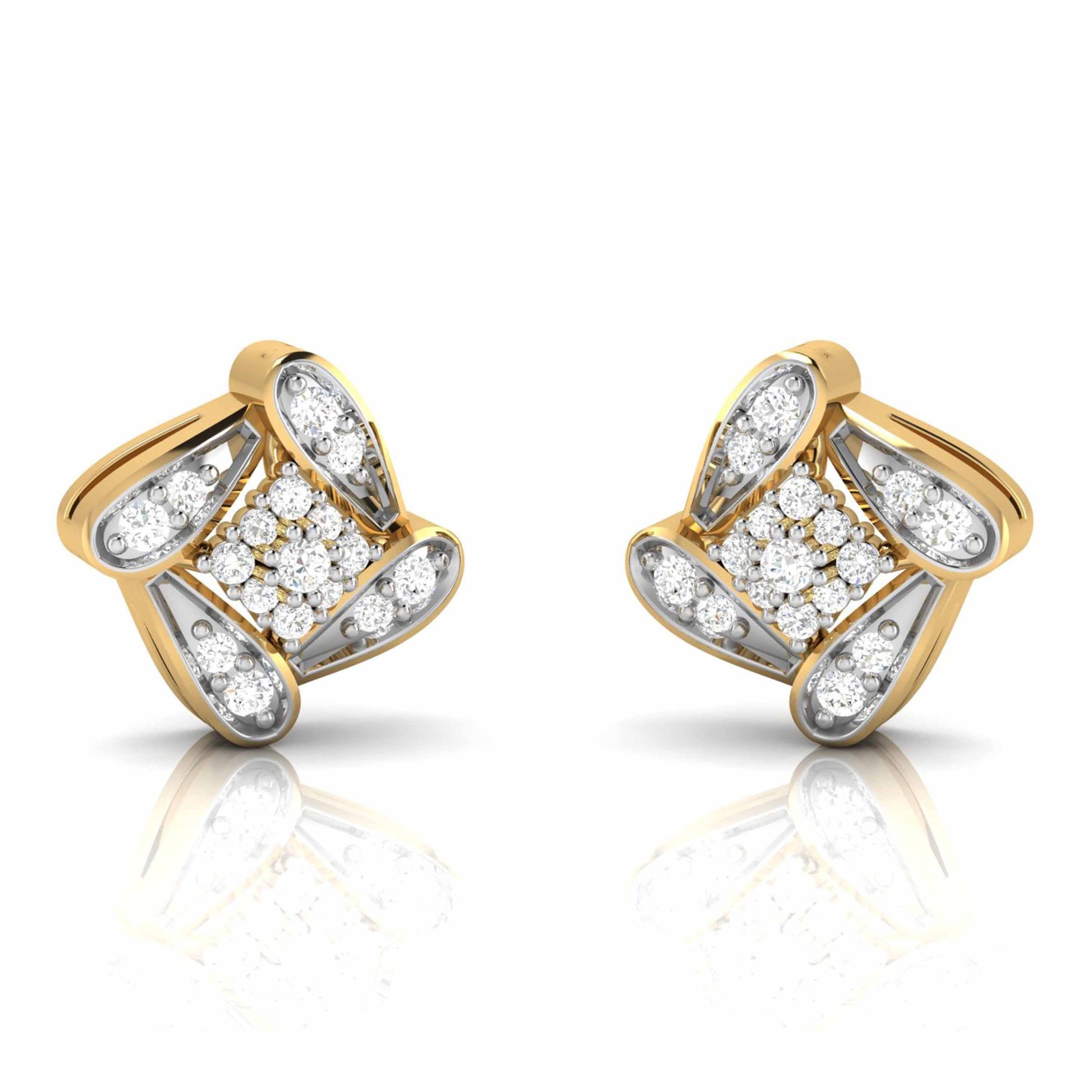Party wear earrings design Latica Lab Grown Diamond Earrings Fiona Diamonds