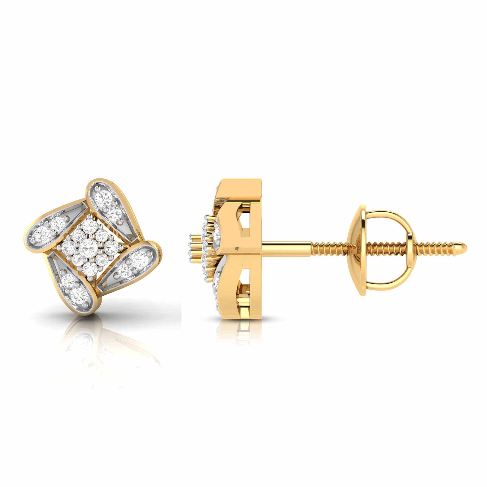 Party wear earrings design Latica Lab Grown Diamond Earrings Fiona Diamonds