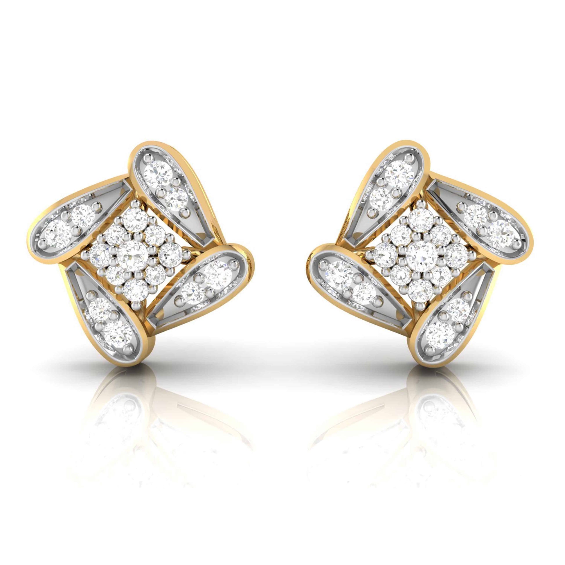 Party wear earrings design Latica Lab Grown Diamond Earrings Fiona Diamonds