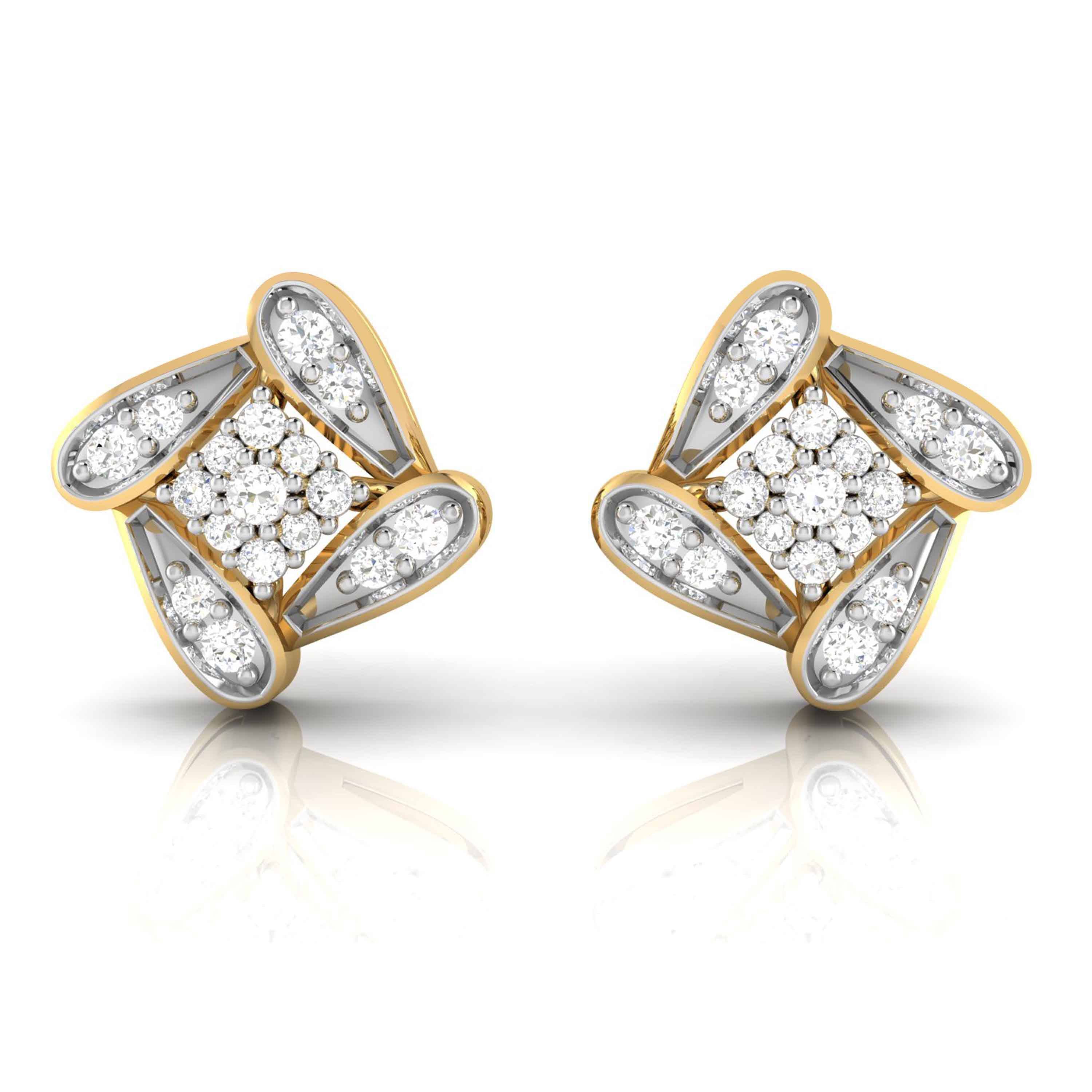 Party wear earrings design Latica Lab Grown Diamond Earrings Fiona Diamonds