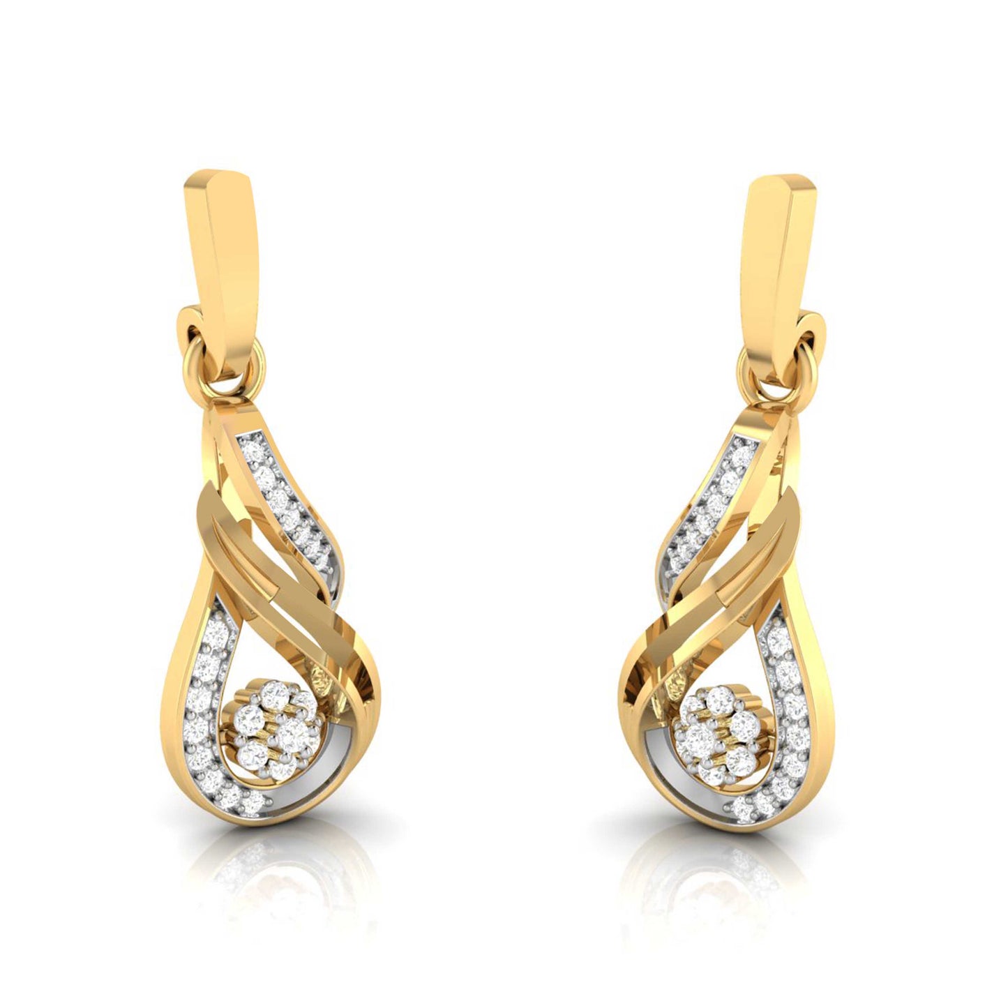 Daily wear earrings design Pirouette Lab Grown Diamond Earrings Fiona Diamonds