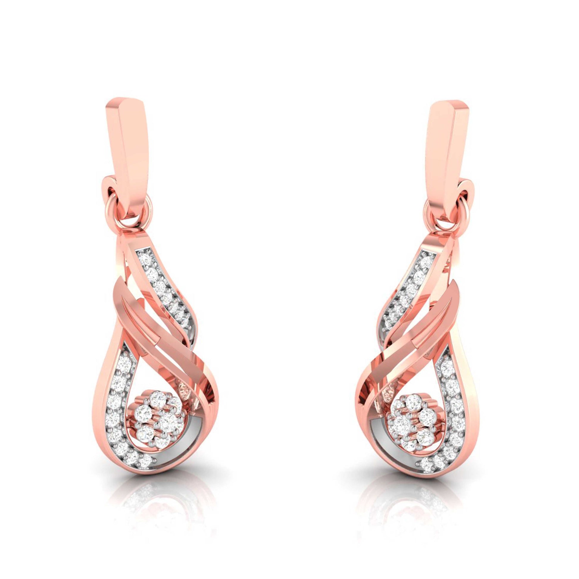 Daily wear earrings design Pirouette Lab Grown Diamond Earrings Fiona Diamonds