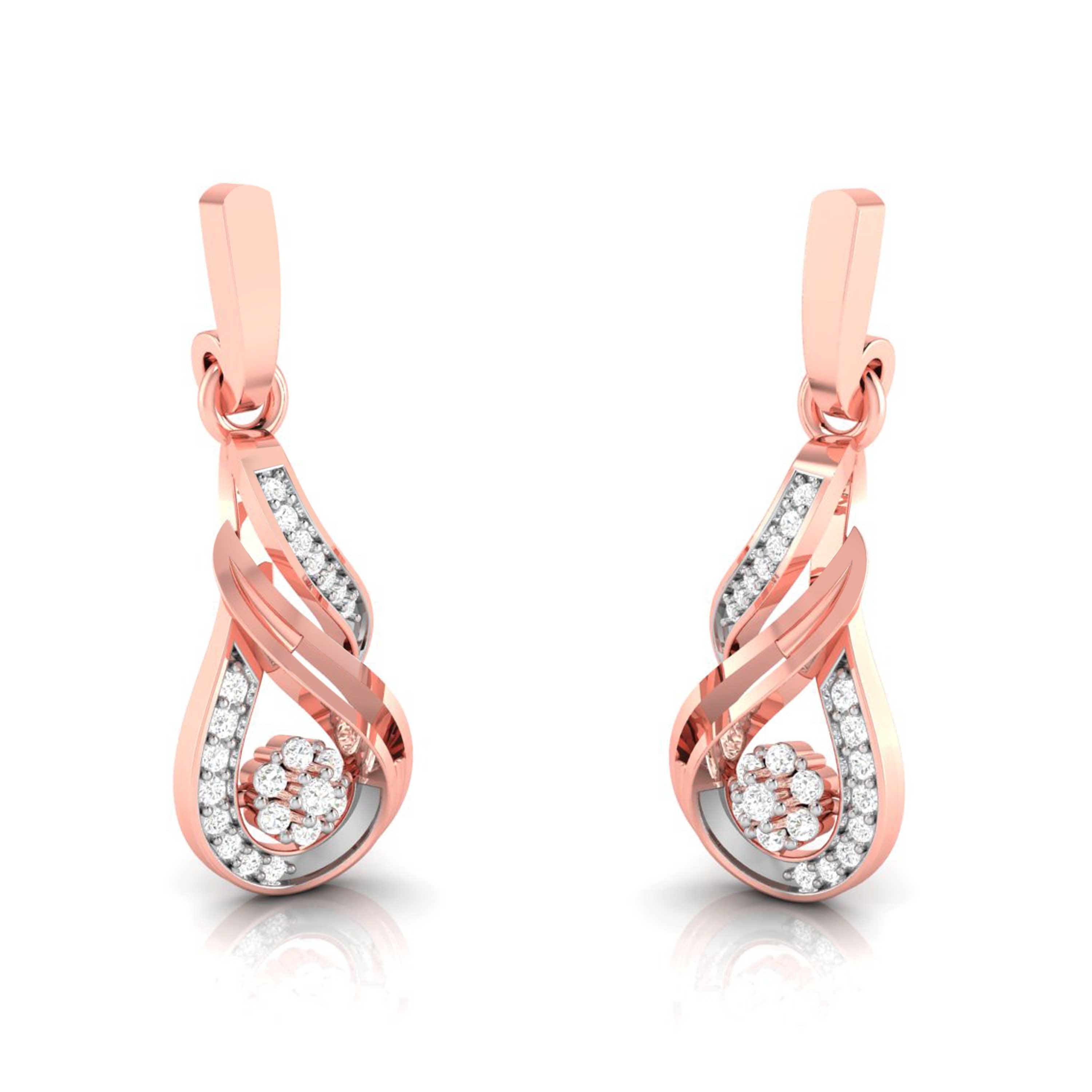 Daily wear earrings design Pirouette Lab Grown Diamond Earrings Fiona Diamonds