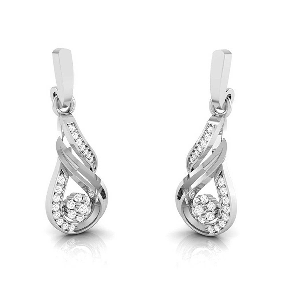Daily wear earrings design Pirouette Lab Grown Diamond Earrings Fiona Diamonds