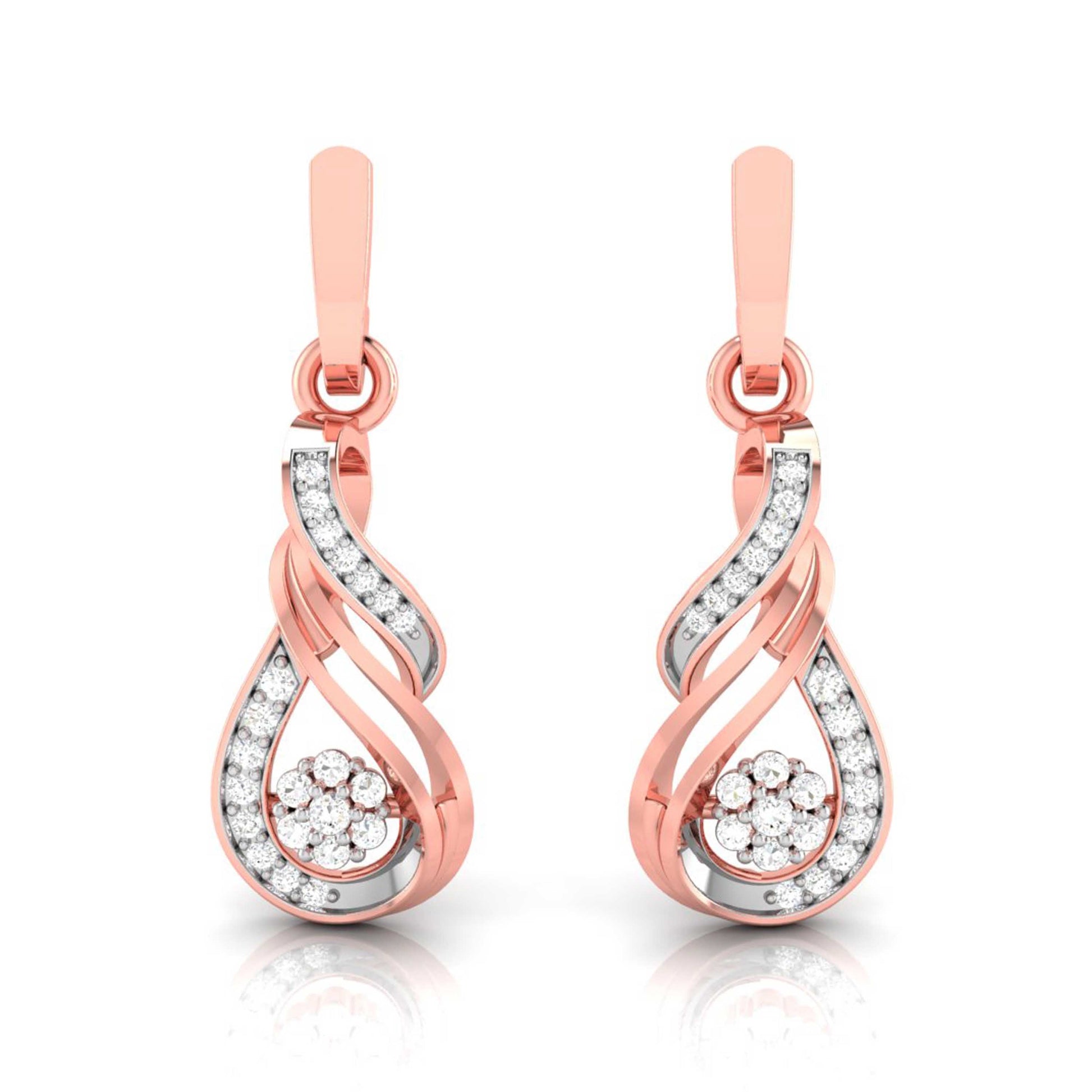 Daily wear earrings design Pirouette Lab Grown Diamond Earrings Fiona Diamonds
