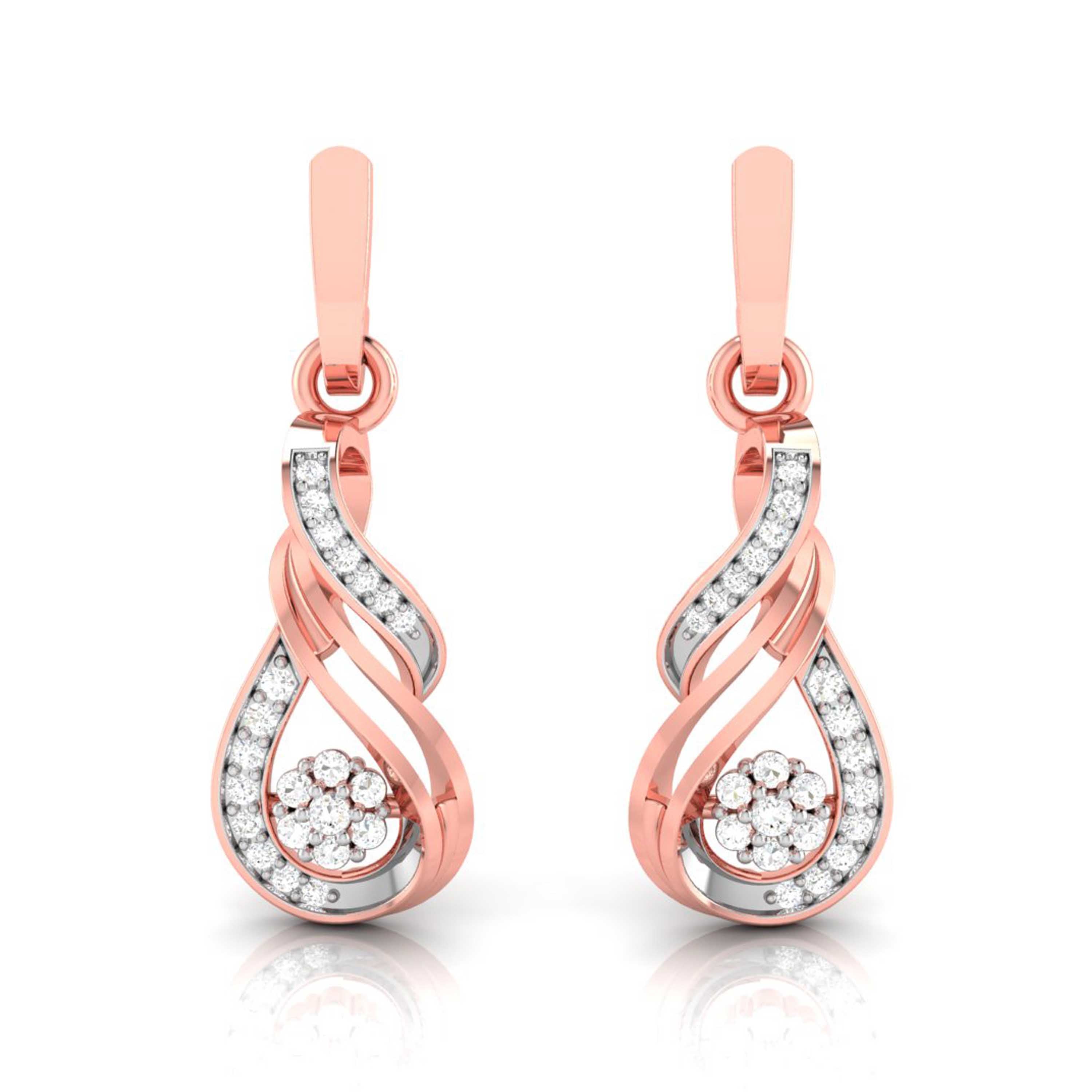 Daily wear earrings design Pirouette Lab Grown Diamond Earrings Fiona Diamonds