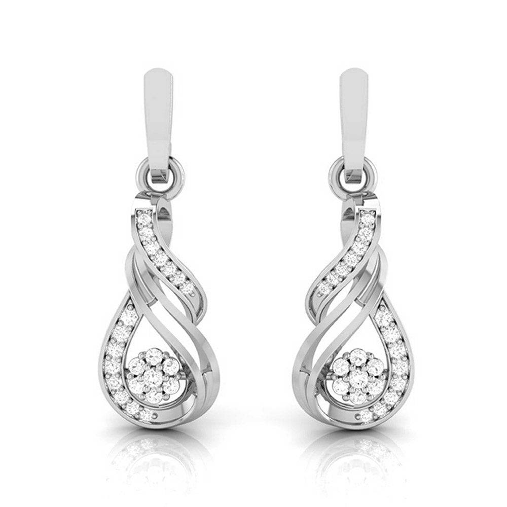 Daily wear earrings design Pirouette Lab Grown Diamond Earrings Fiona Diamonds