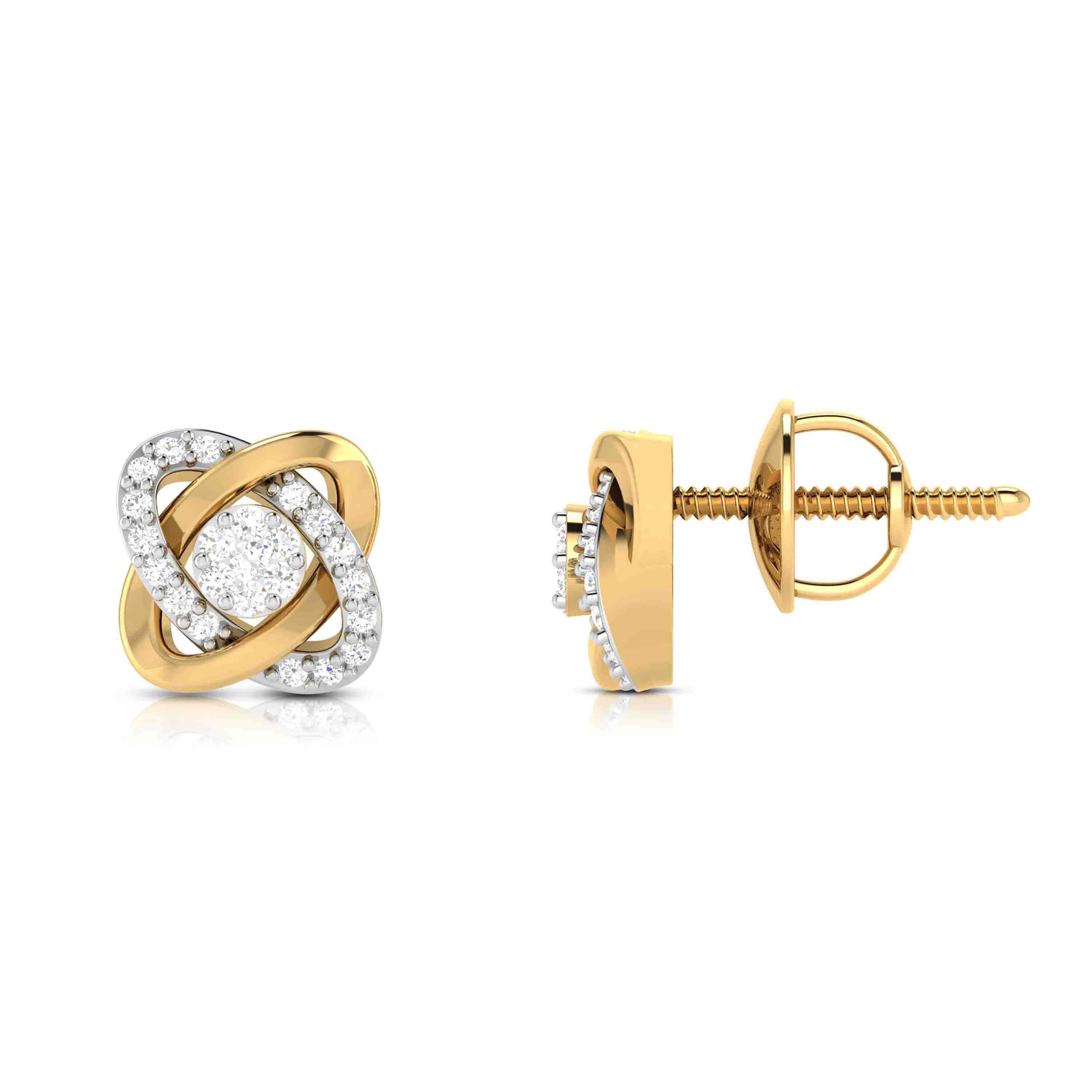 Designer earrings collection Aloqa Lab Grown Diamond Earrings Fiona Diamonds