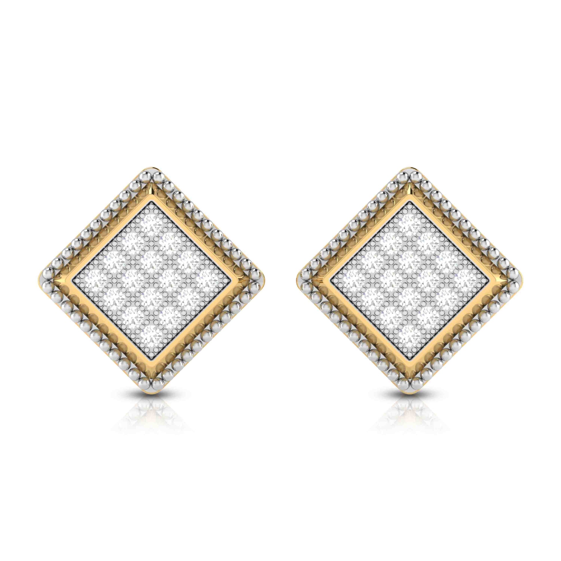 Gold Diamond Earrings for Women in 18 Karat Yellow Gold by Fiona Diamonds