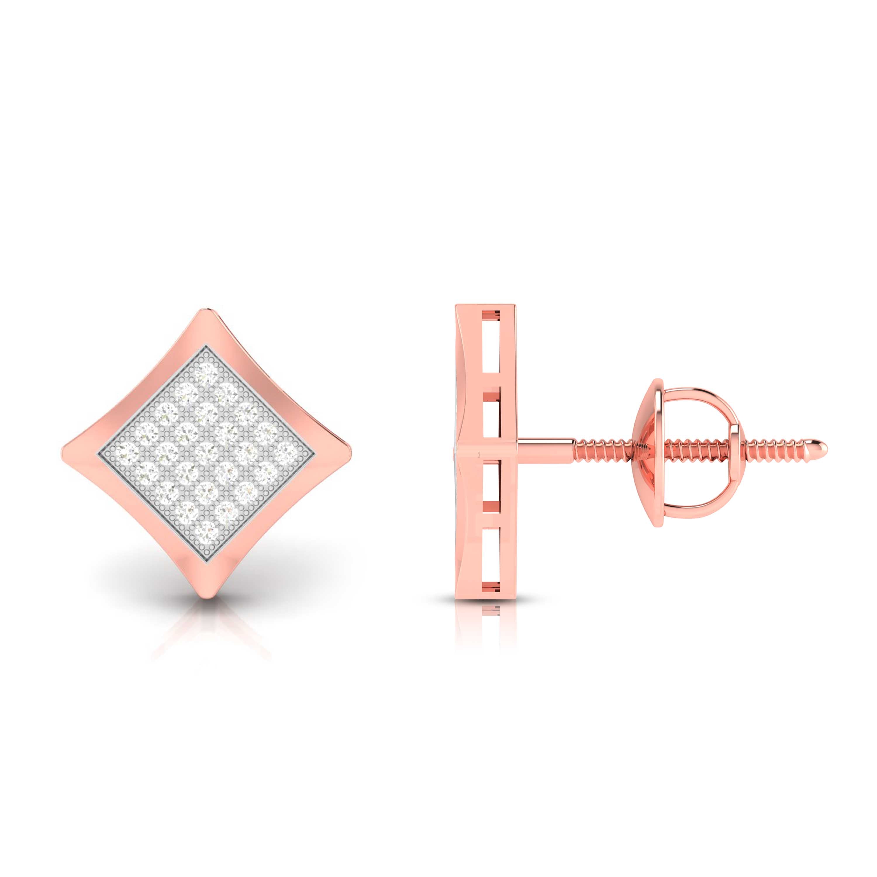 Daily wear earrings design Cube Lab Grown Diamond Earrings Fiona Diamonds