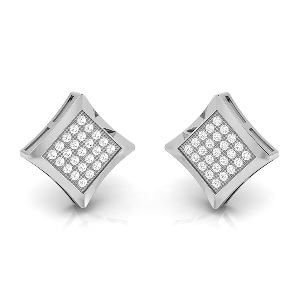 Load image into Gallery viewer, Gold Diamond Earrings for Women in 18 Karat White Gold by Fiona Diamonds
