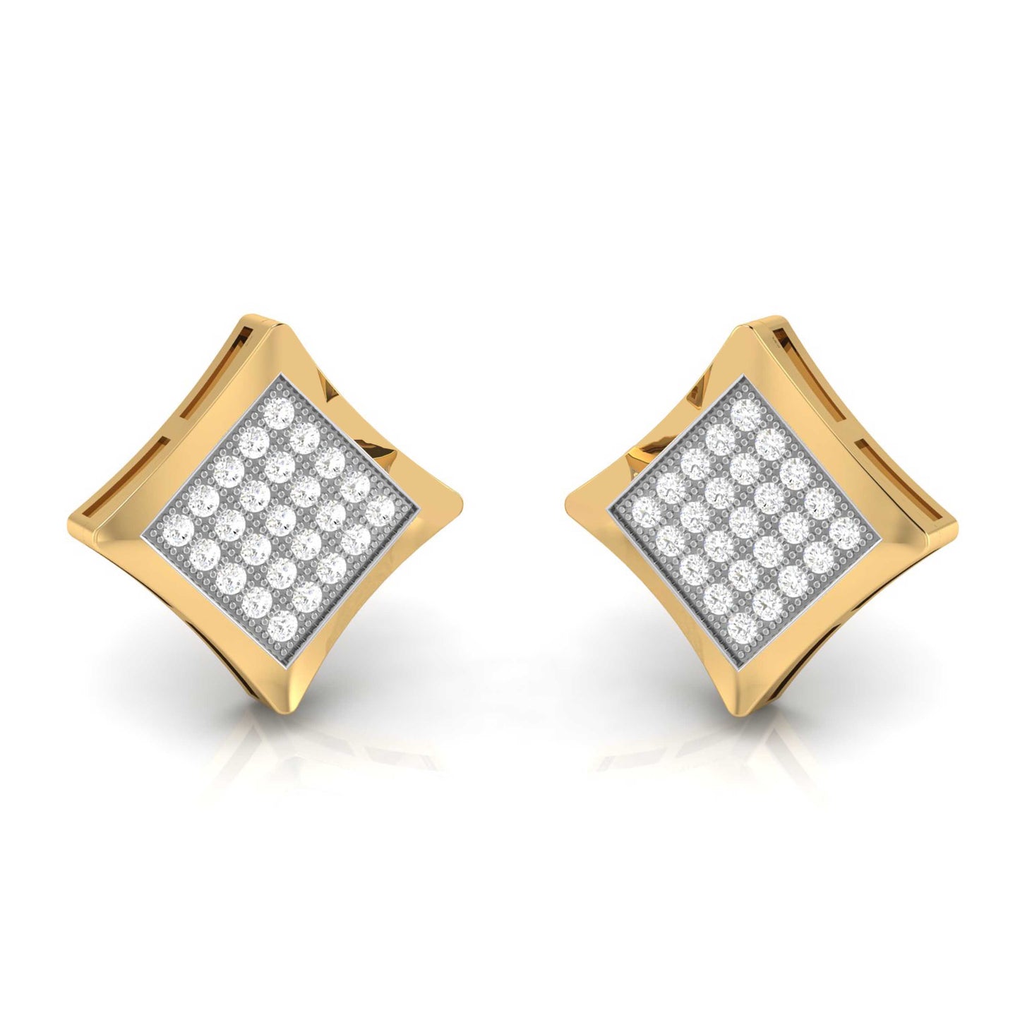 Daily wear earrings design Cube Lab Grown Diamond Earrings Fiona Diamonds