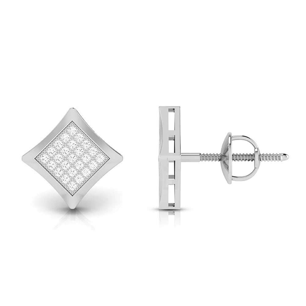 Load image into Gallery viewer, Gold Diamond Earrings for Women in 18 Karat White Gold by Fiona Diamonds
