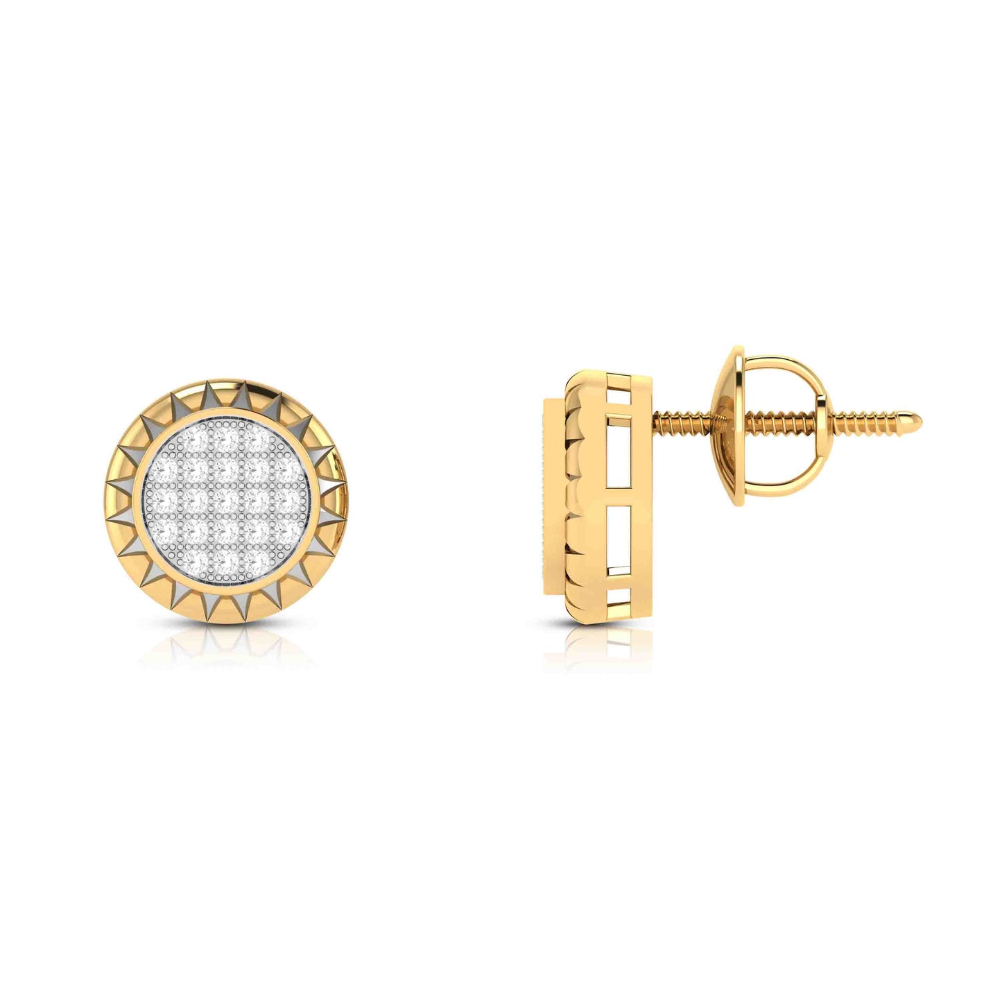 Load image into Gallery viewer, Round shape earrings design Sunlif Lab Grown Diamond Earrings Fiona Diamonds
