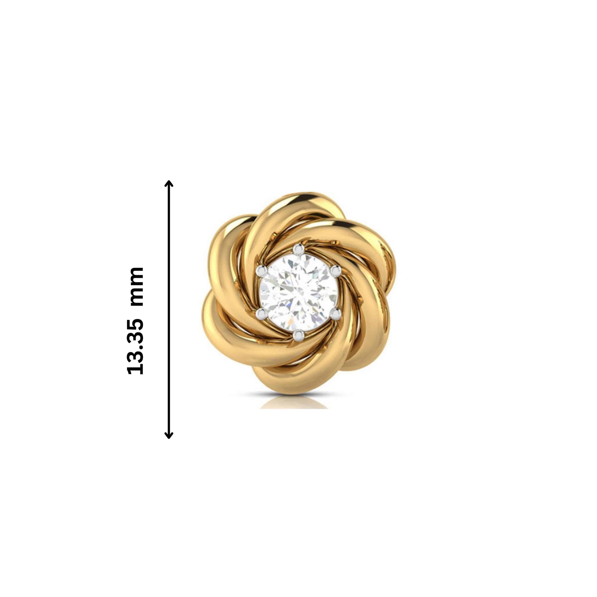 Earrings flower design Bowling Lab Grown Diamond Earrings Fiona Diamonds