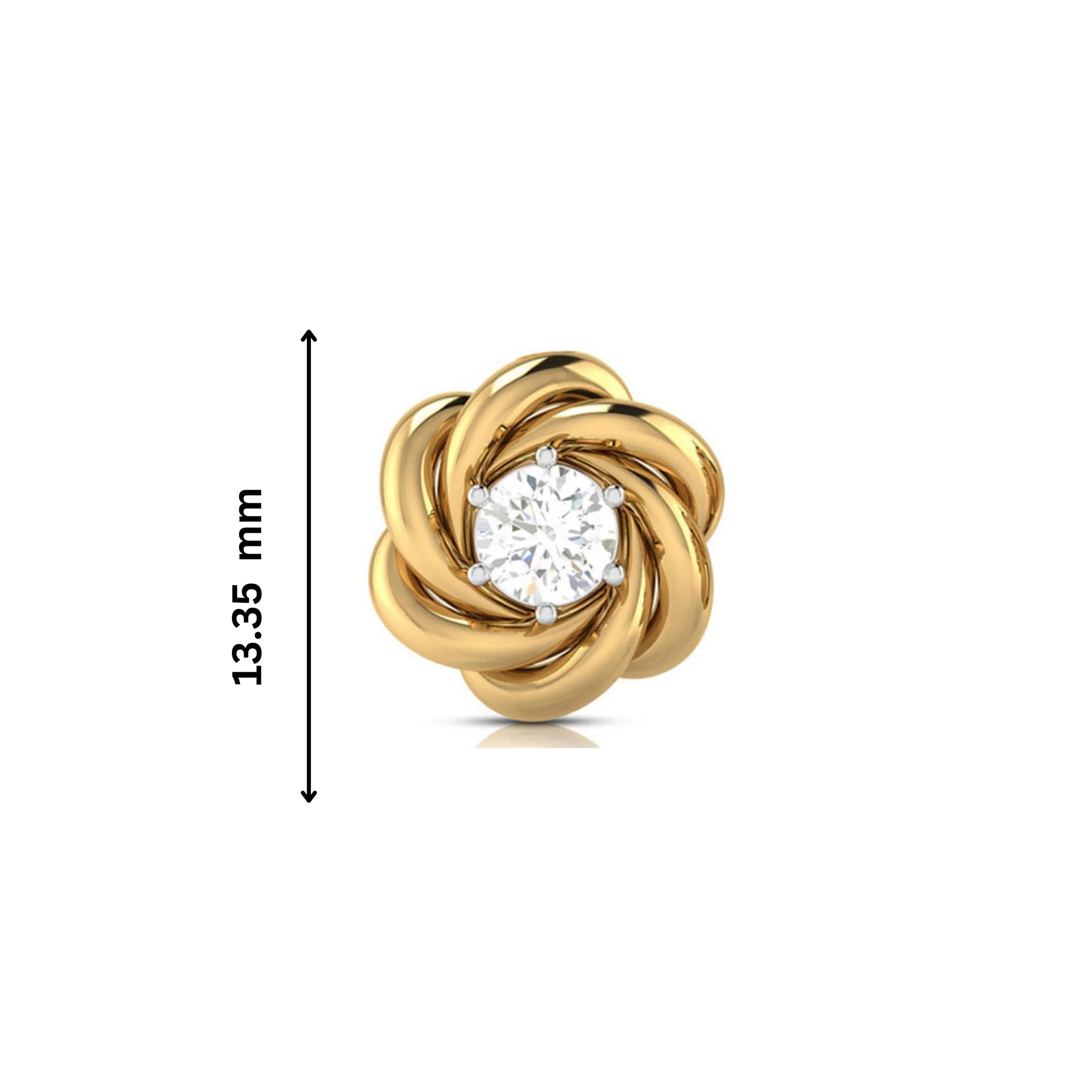 Earrings flower design Bowling Lab Grown Diamond Earrings Fiona Diamonds