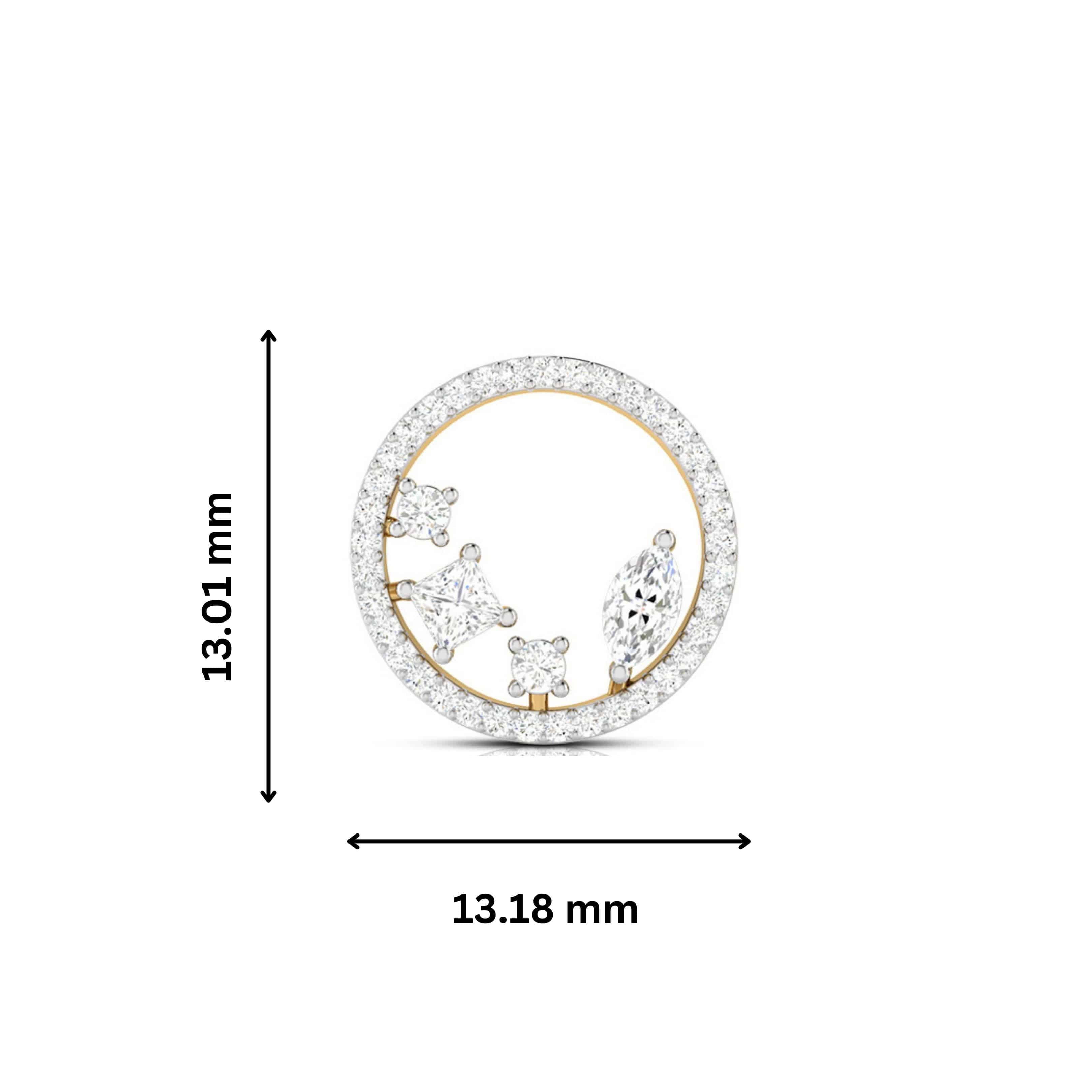 Round shape earrings design Strands Lab Grown Diamond Earrings Fiona Diamonds