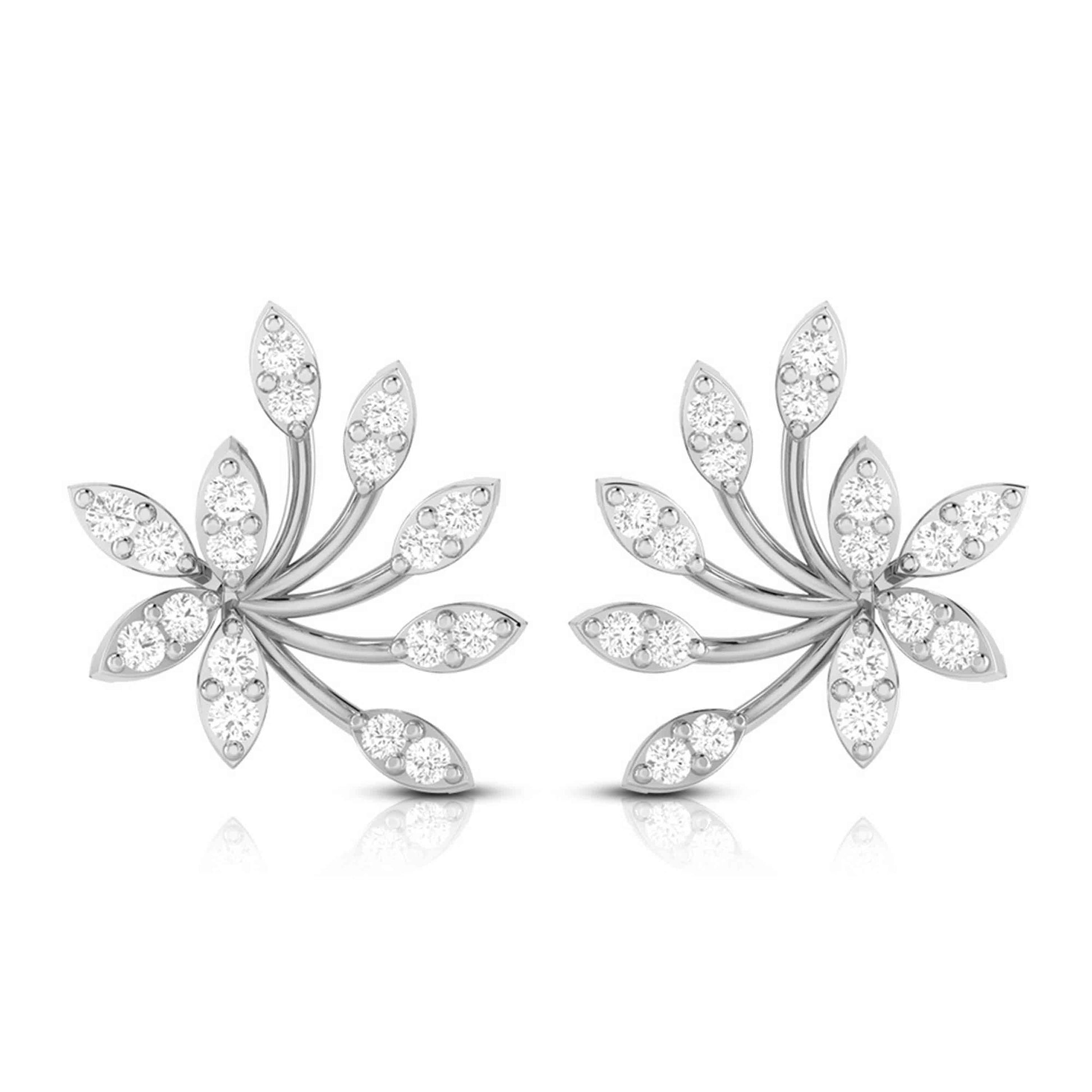Latest earrings design Bougainviella Lab Grown Diamond Earrings Fiona Diamonds