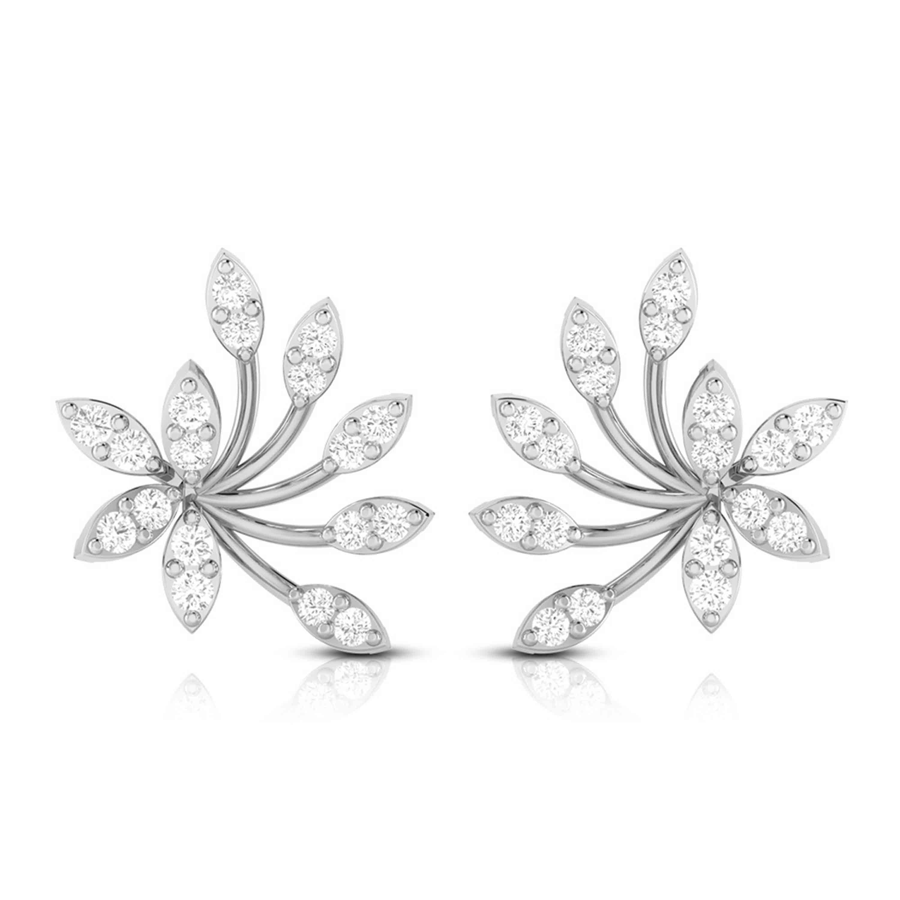 Latest earrings design Bougainviella Lab Grown Diamond Earrings Fiona Diamonds