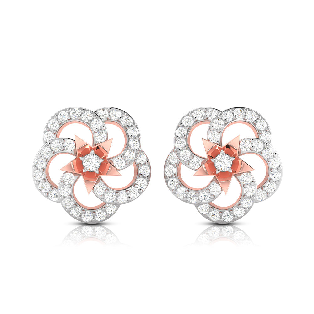 Load image into Gallery viewer, Earrings flower design Fleer Lab Grown Diamond Earrings Fiona Diamonds
