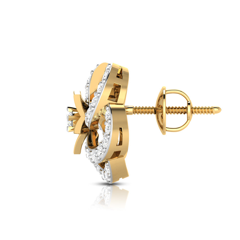 Earrings flower design Fleer Lab Grown Diamond Earrings Fiona Diamonds