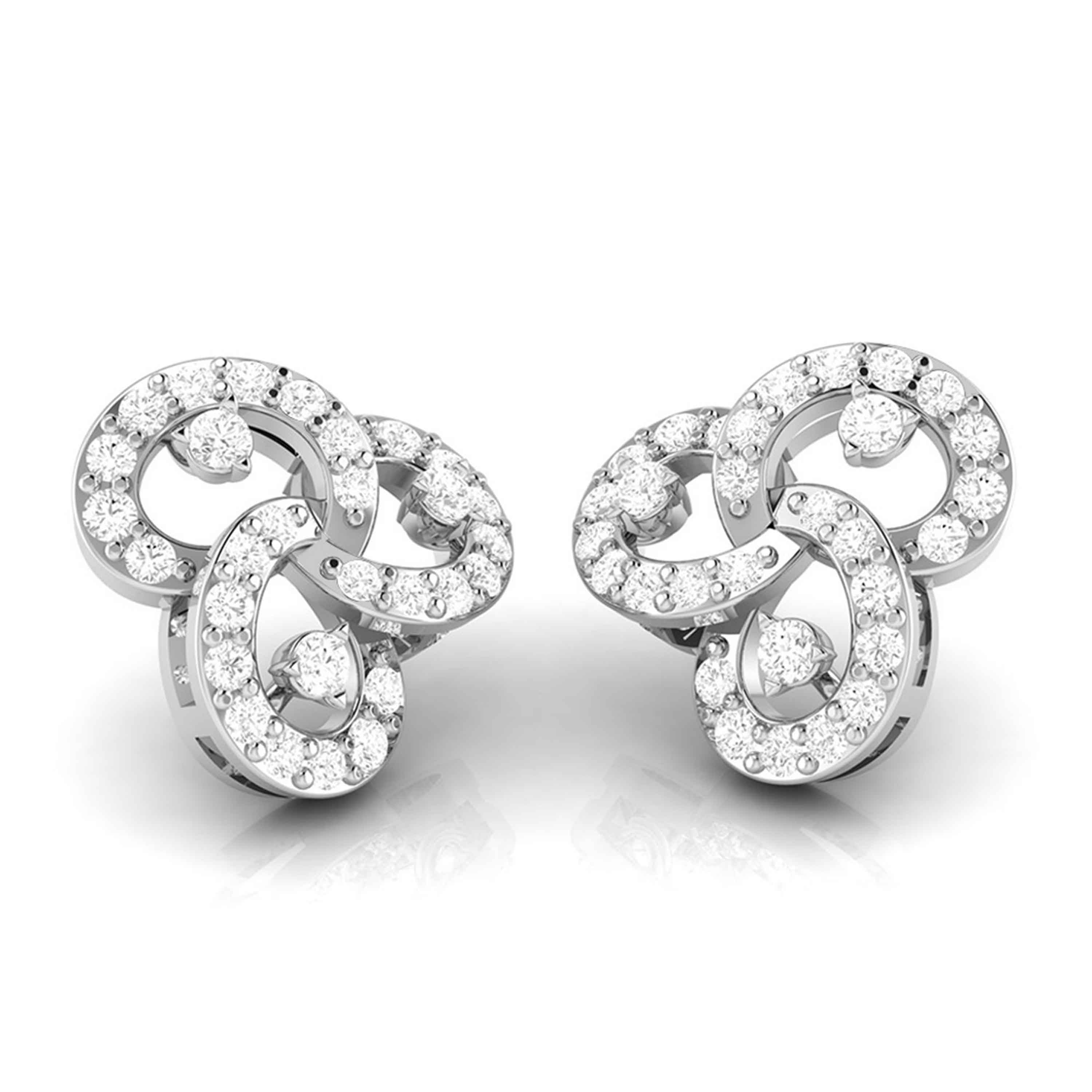 Designer earrings collection Tripple Lab Grown Diamond Earrings Fiona Diamonds