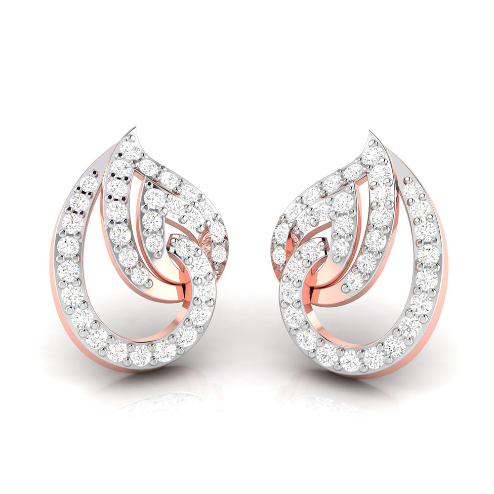 Daily wear earrings design Paon Lab Grown Diamond Earrings Fiona Diamonds
