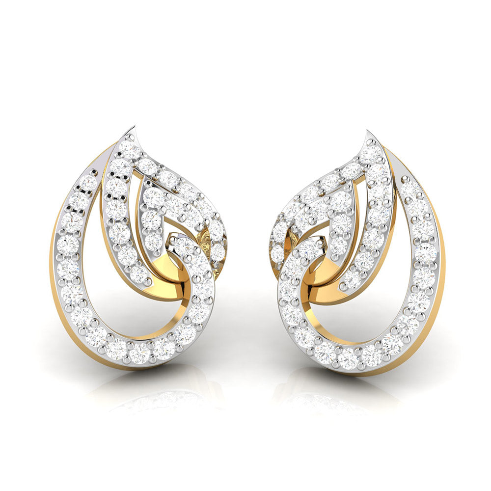 Daily wear earrings design Paon Lab Grown Diamond Earrings Fiona Diamonds