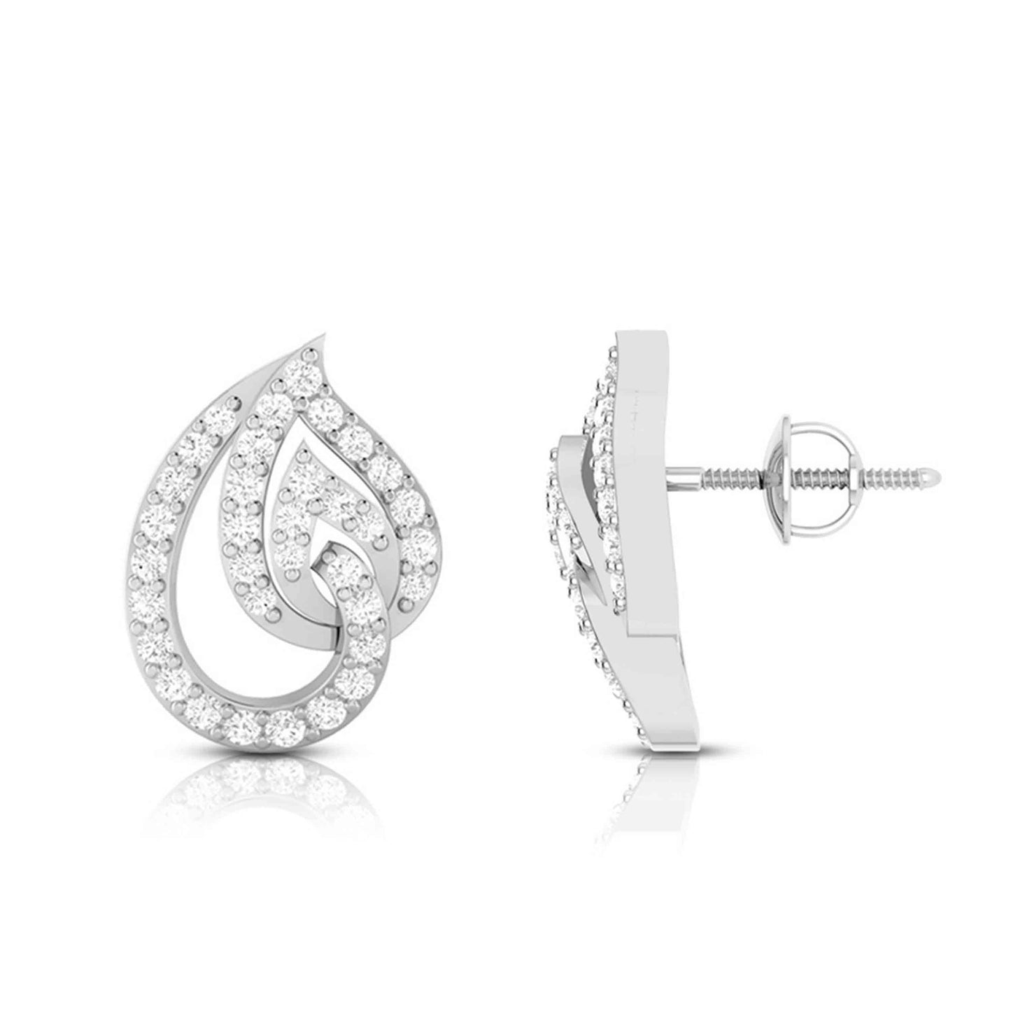 Daily wear earrings design Paon Lab Grown Diamond Earrings Fiona Diamonds
