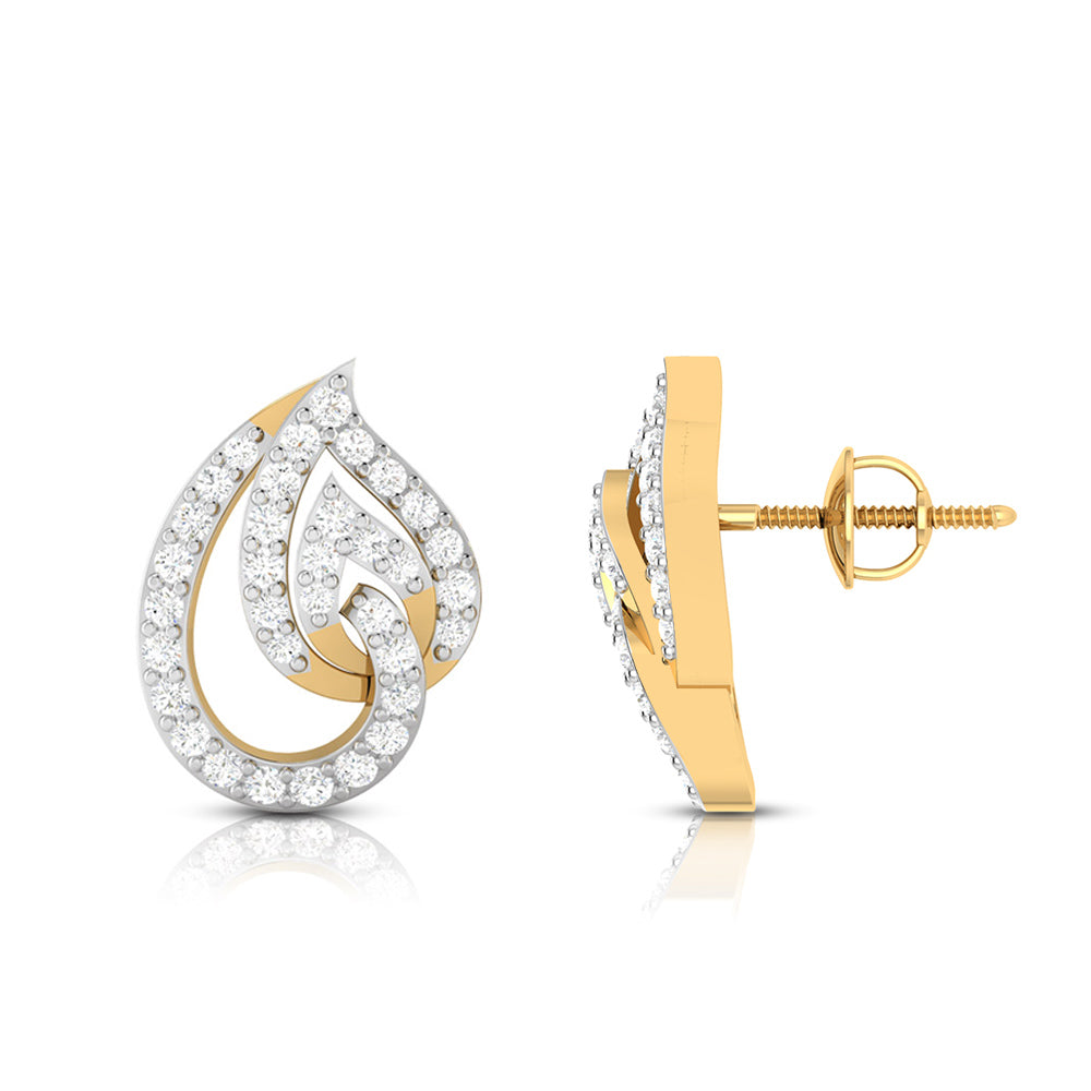 Daily wear earrings design Paon Lab Grown Diamond Earrings Fiona Diamonds