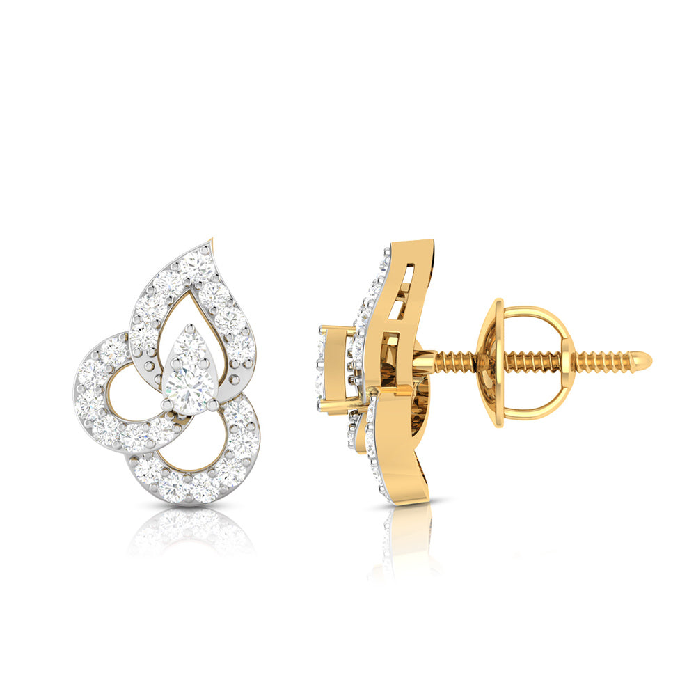 Party wear earrings design Citron Lab Grown Diamond Earrings Fiona Diamonds