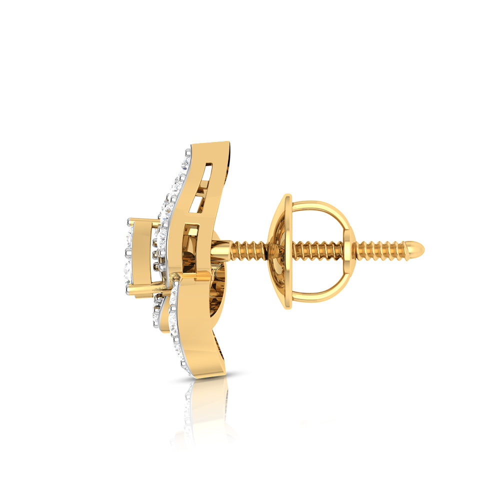 Party wear earrings design Citron Lab Grown Diamond Earrings Fiona Diamonds