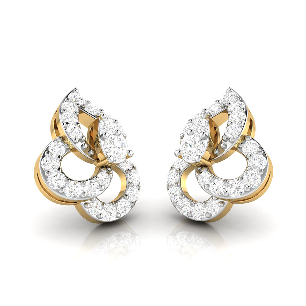 Party wear earrings design Citron Lab Grown Diamond Earrings Fiona Diamonds